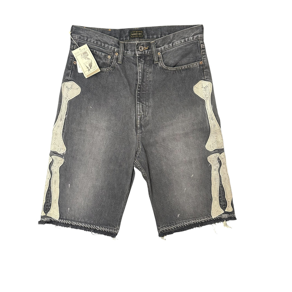 New Kapital 14oz Black Denim 5P Shorts Pants