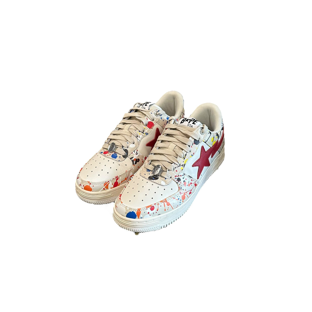 Bapesta Low 'Paint Splatter Ivory'