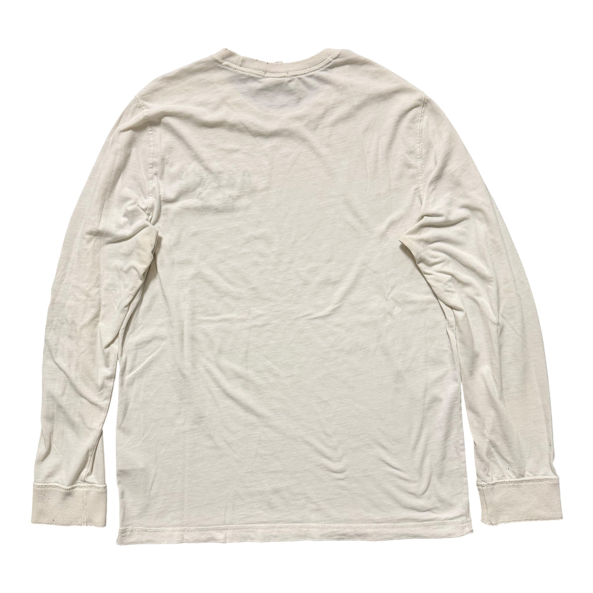 White Abercrombie Heavyweight Henley Longsleeve Shirt