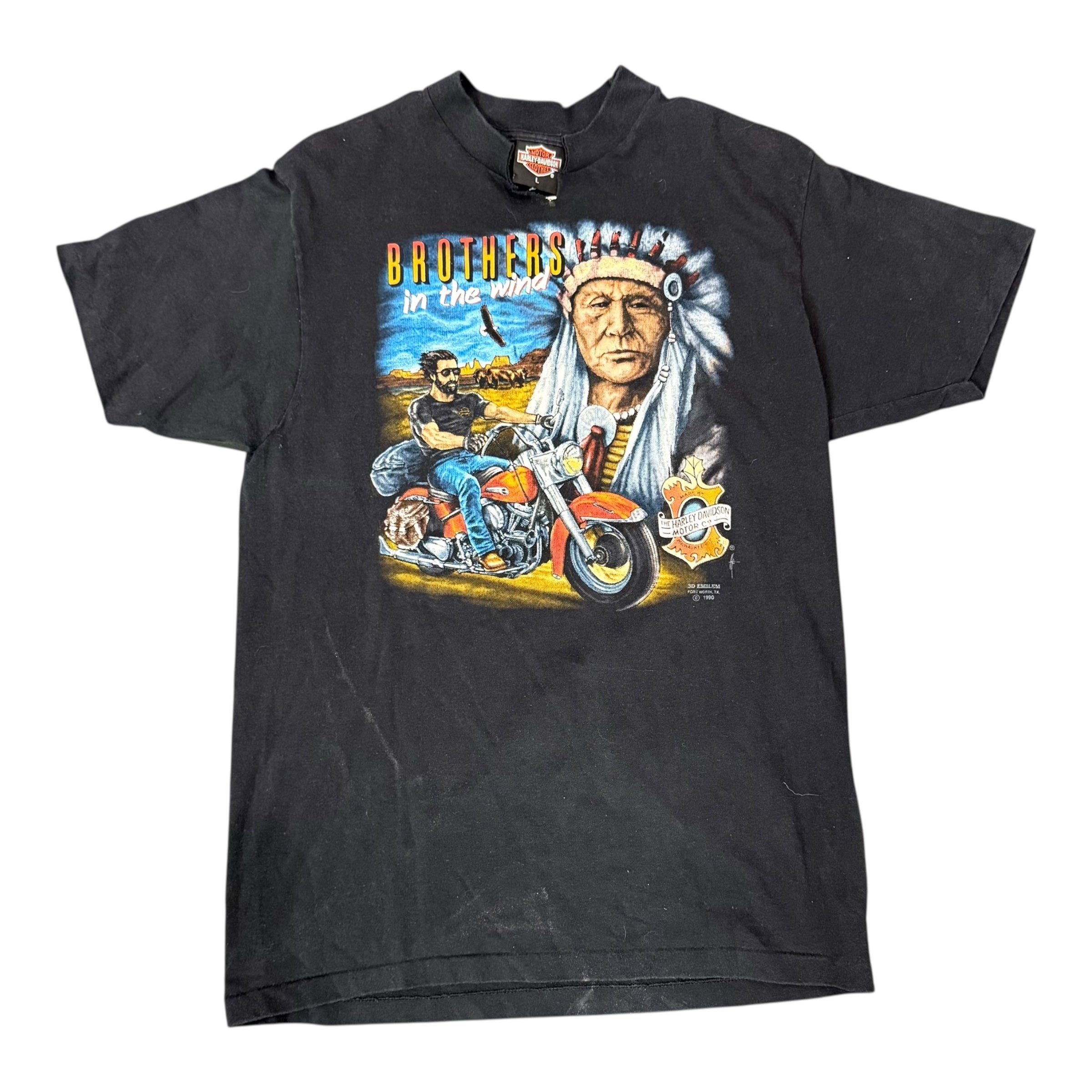 ‘90 Vintage “Brothers In The Wind” Harley Tee