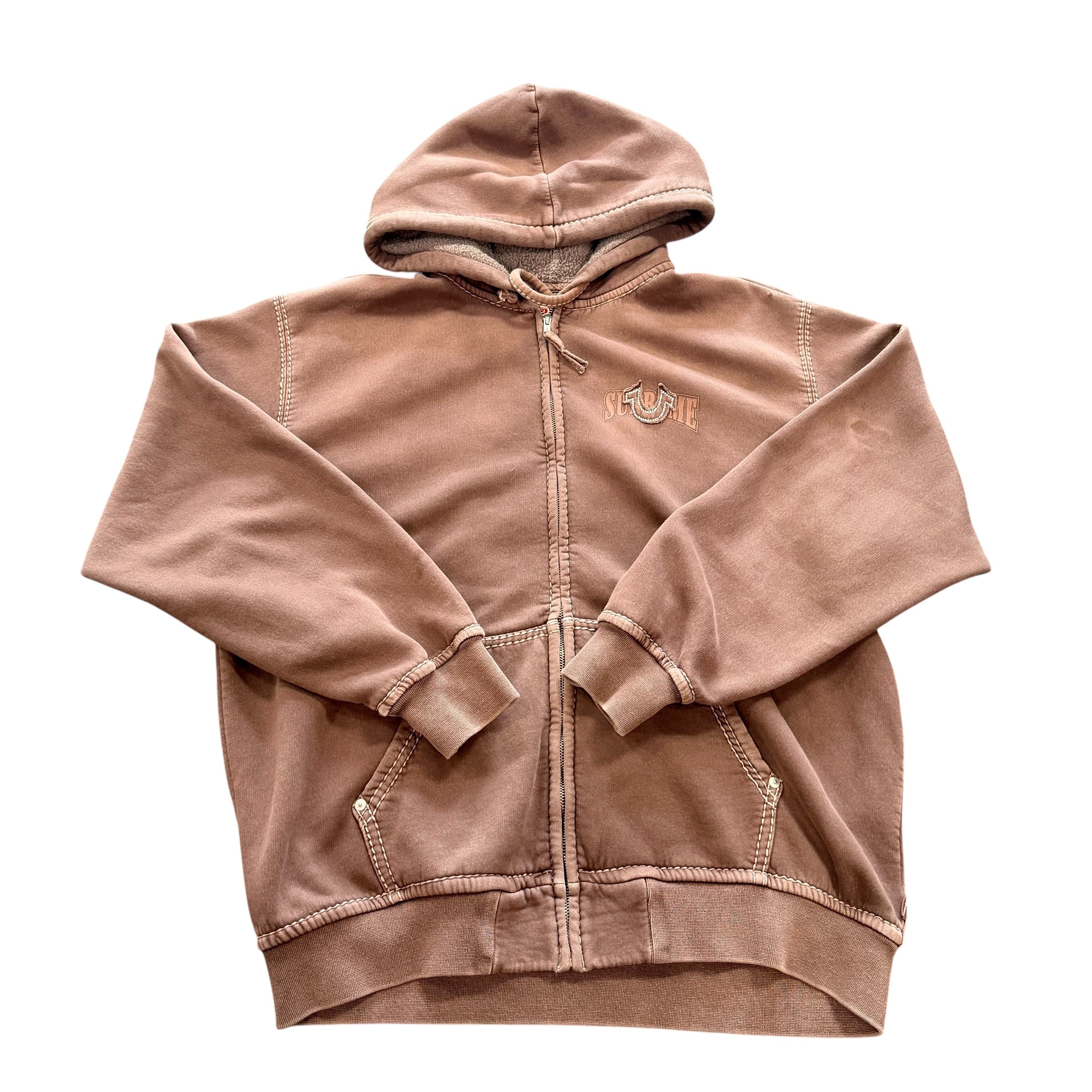 True Religion x Supreme Zip Hoodie “Brown”