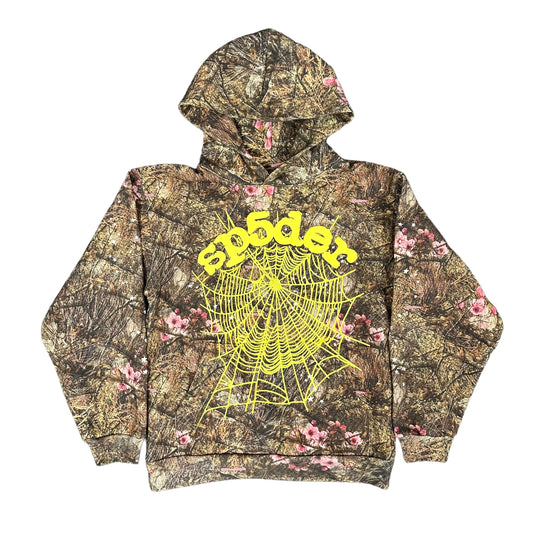 Camo/Yellow Sp5der Hoodie