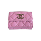 Chanel Caviar Quilted Crystal CC Flap Card Holder