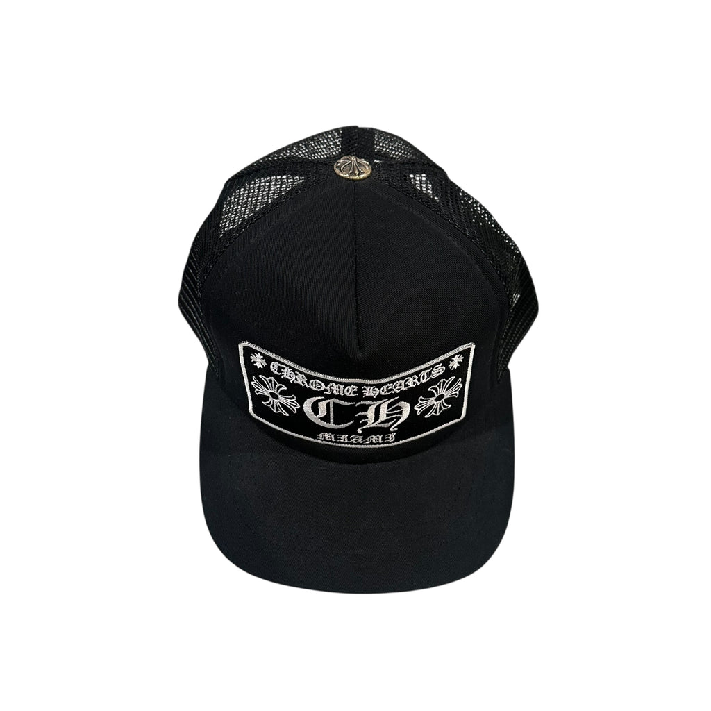 Chrome Hearts Black Miami Trucker Hat