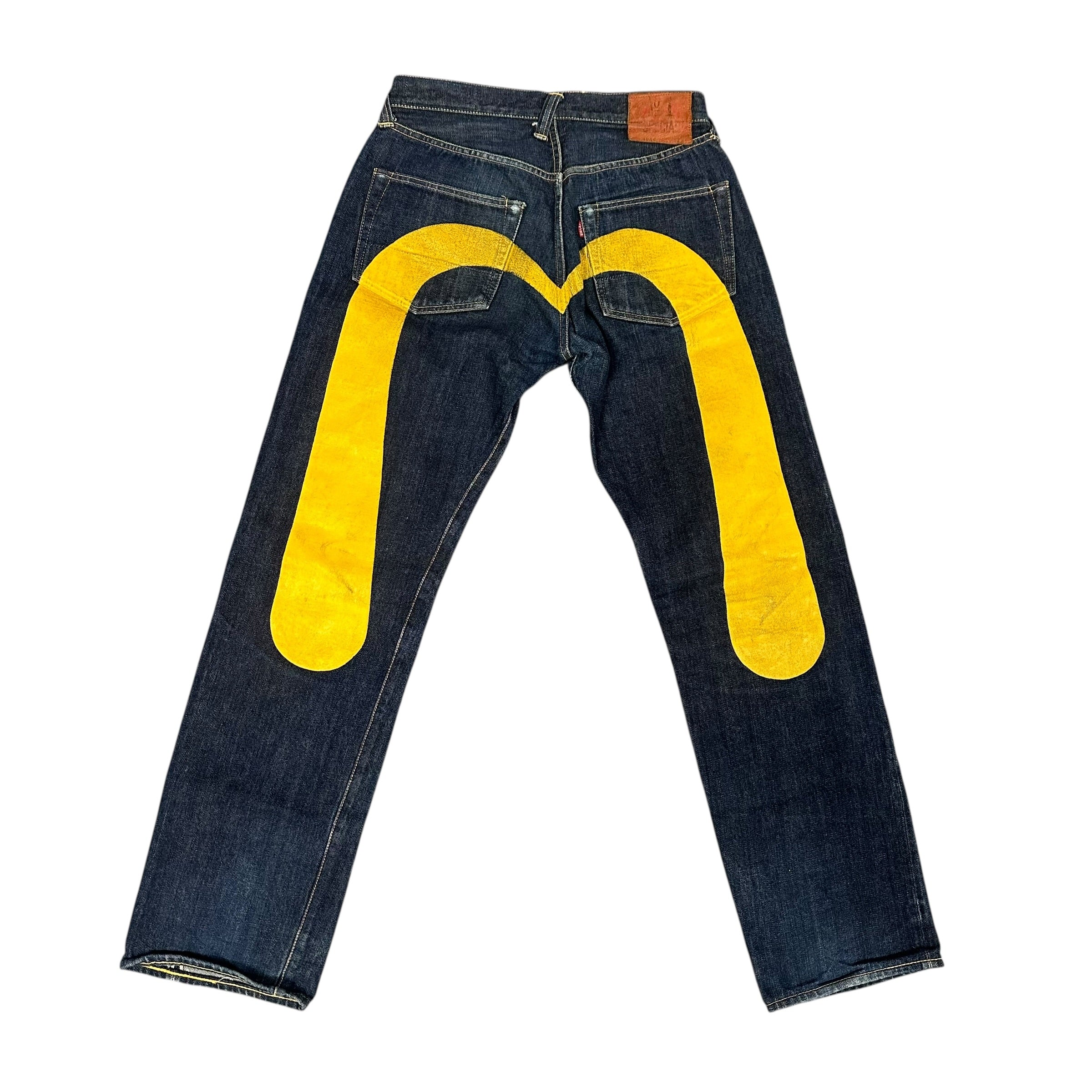 Vintage Evisu Dark Blue/Yellow Jeans