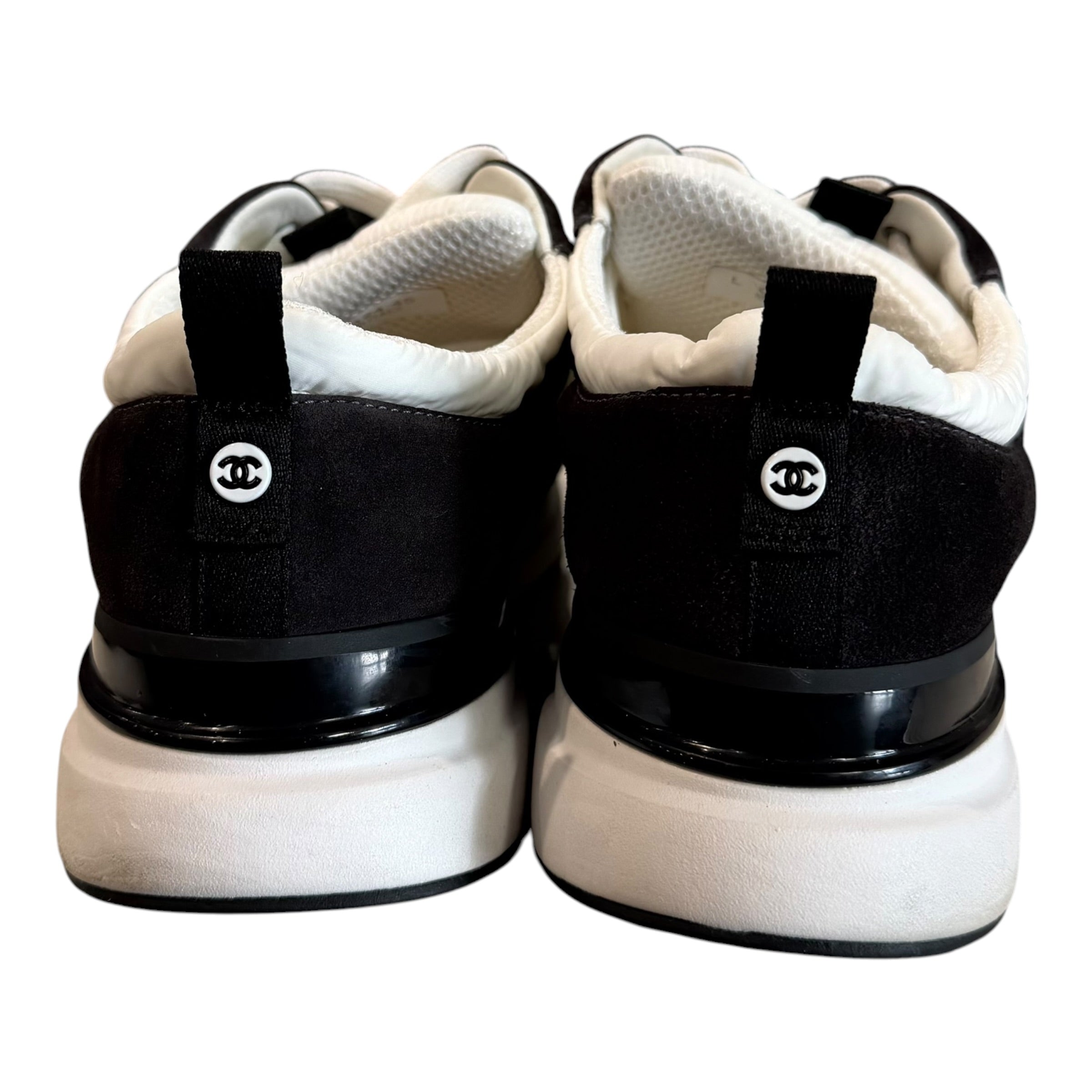 Chanel Grey/Black Trainers Low
