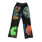 Vertabrae “Black Montage” Distressed Sweatpants