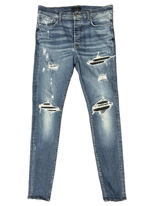 Amiri Distressed Light Wash Denim