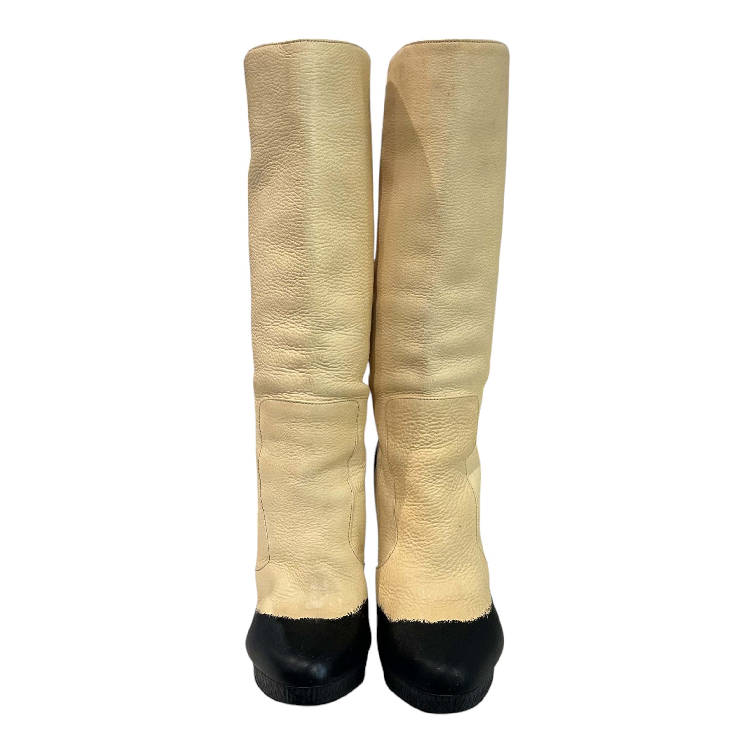 Chanel Blizzard Leather Boots