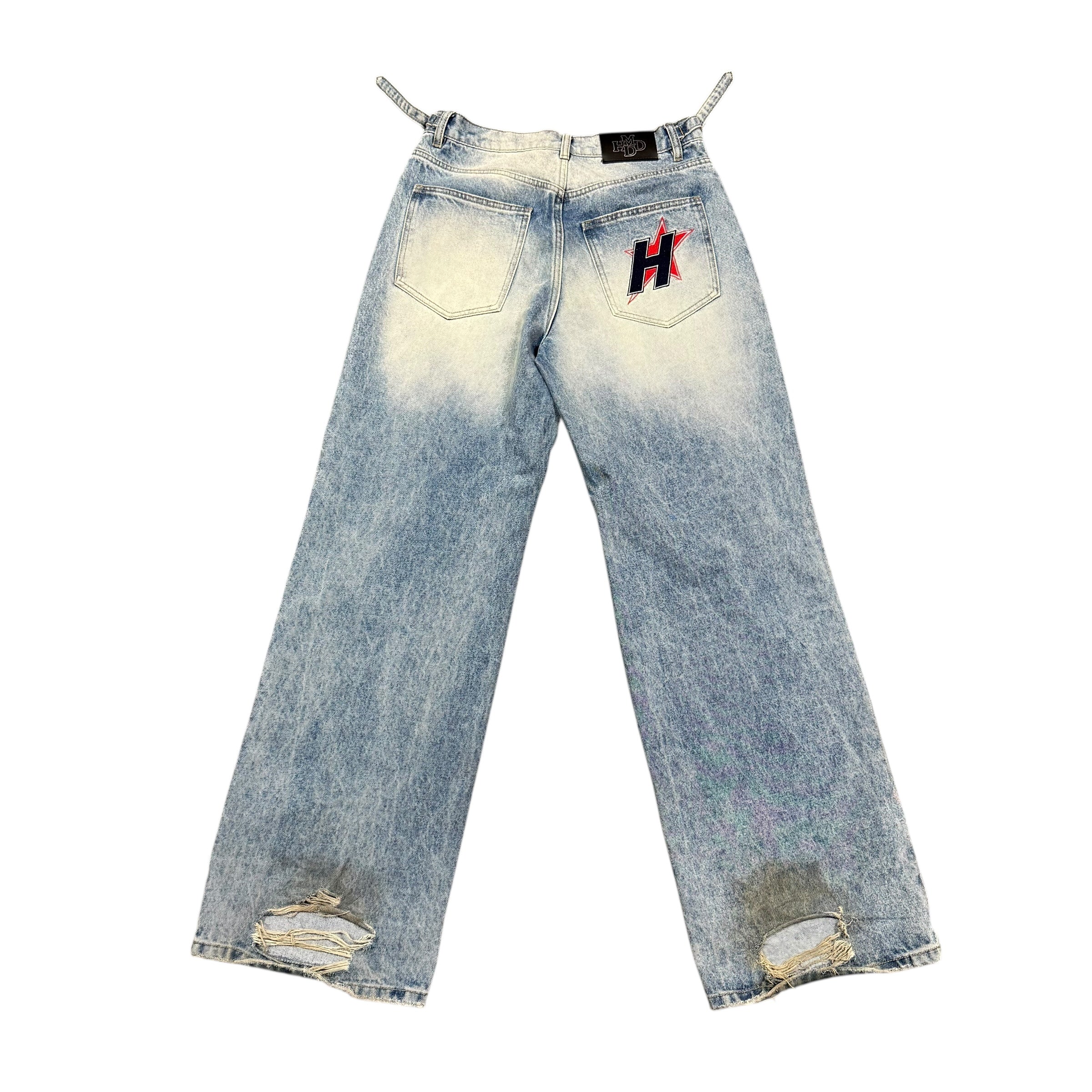 HMDD Rhinestone Baggy Denim