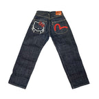 EVISU No.2 Lot 2001 Hello Kitty Seagull Selvedge Jeans (30x35)