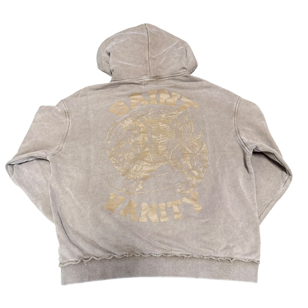 NEW Saint Vanity Brown Studded Zip Hoodie