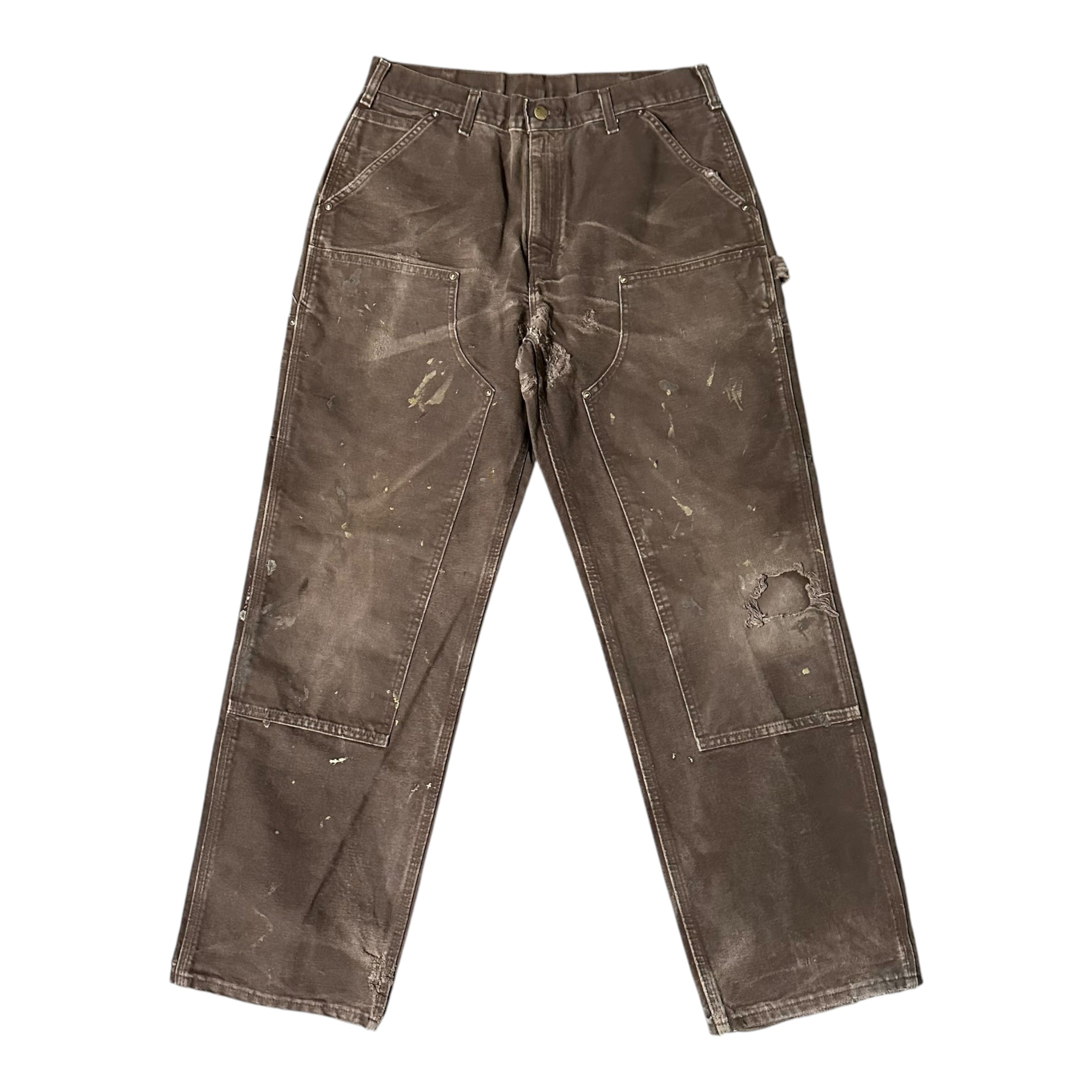 Vintage Carhartt Brown Distressed Double Knee(34x32)