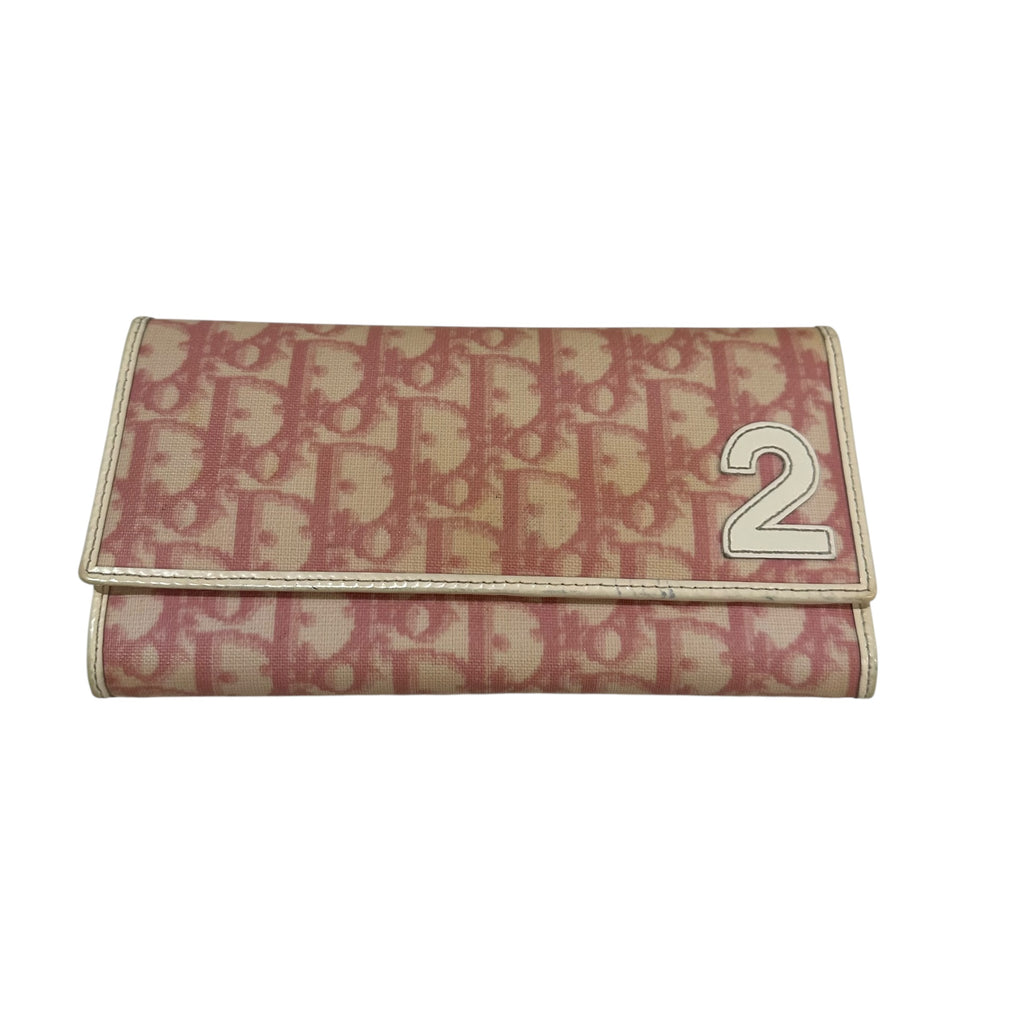 Vintage Christian Dior Trotter Long Wallet Pink