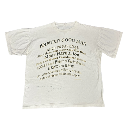 Wanted Good Man White Shirt