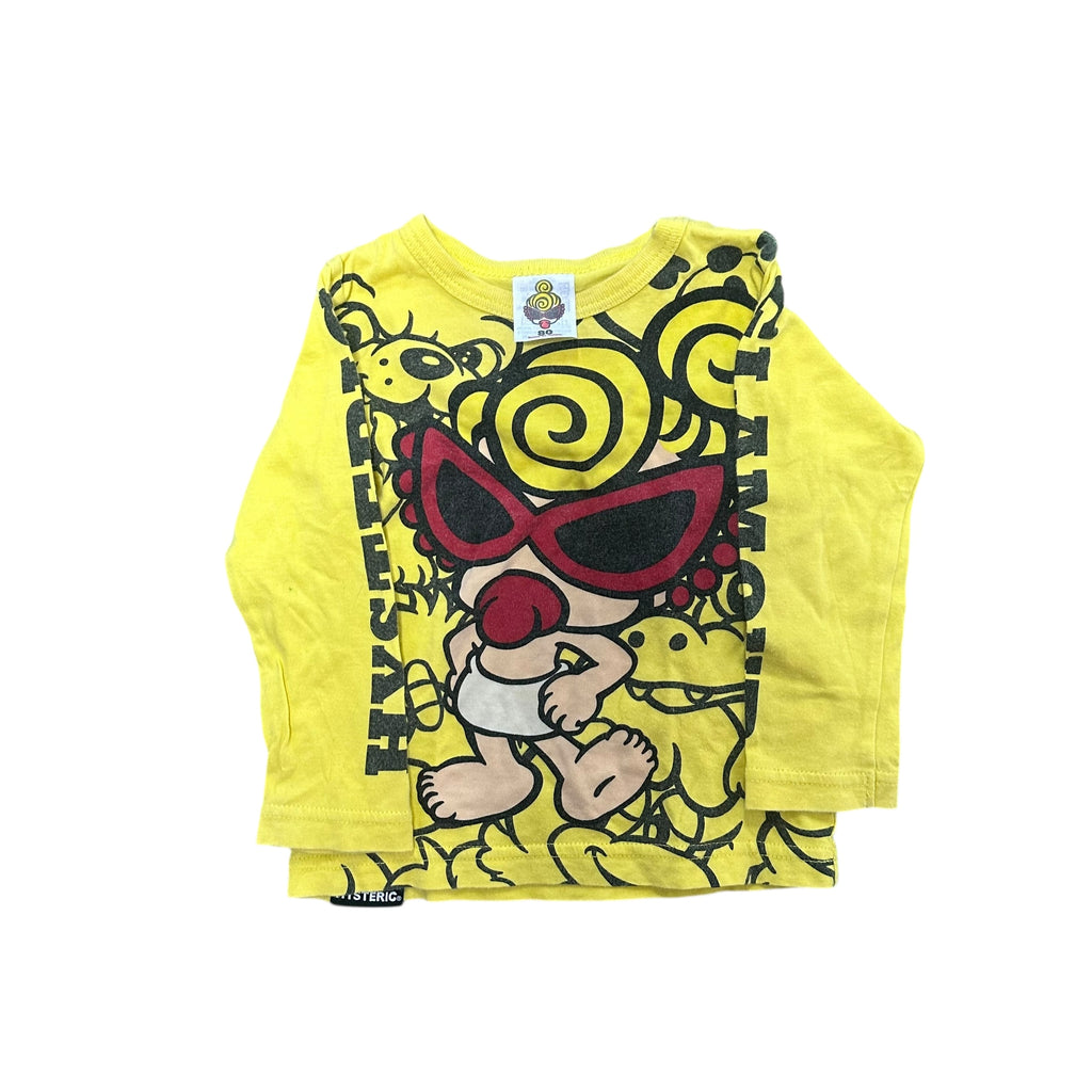 Hysteric Glamour yellow Logo Baby Tee