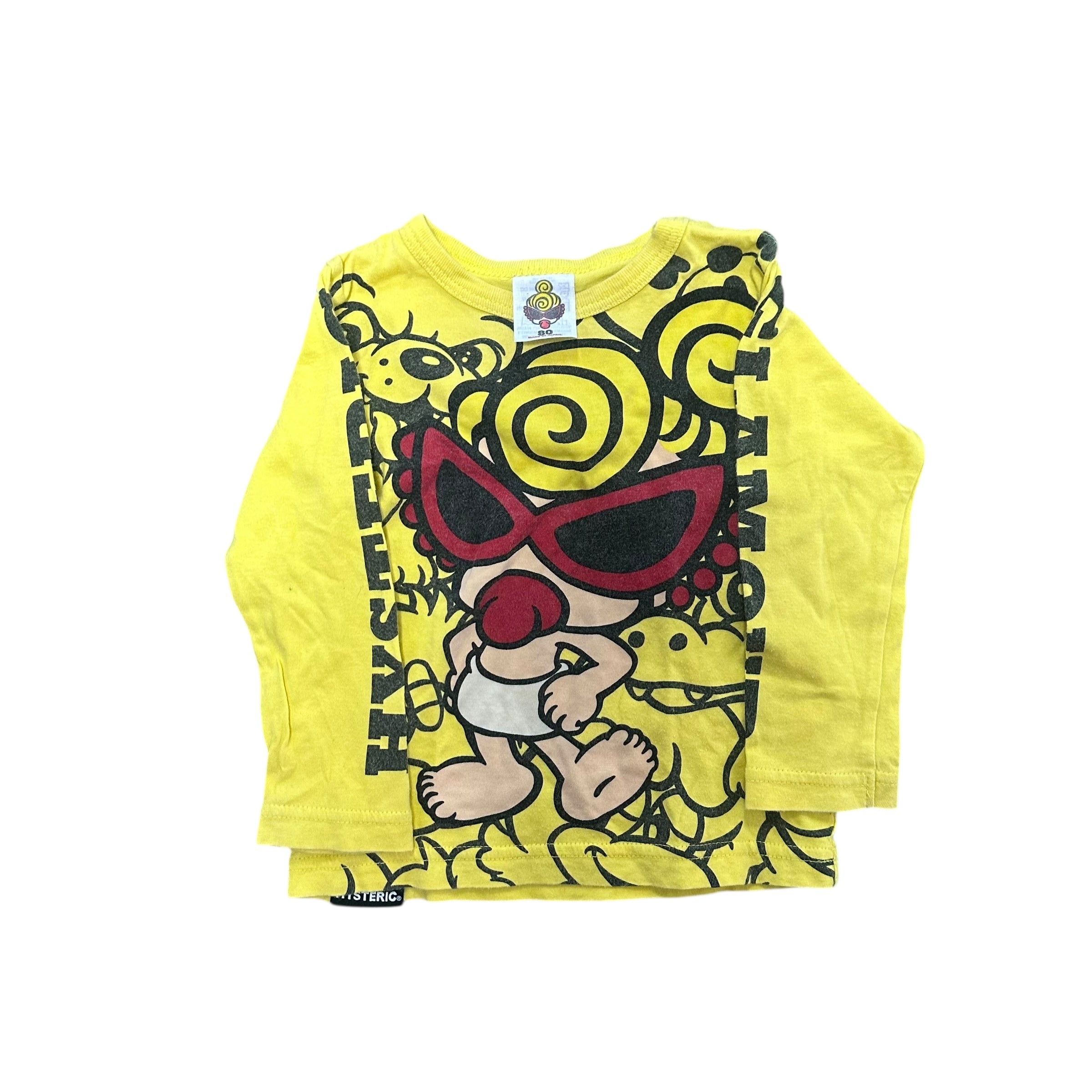 Hysteric Glamour yellow Logo Baby Tee