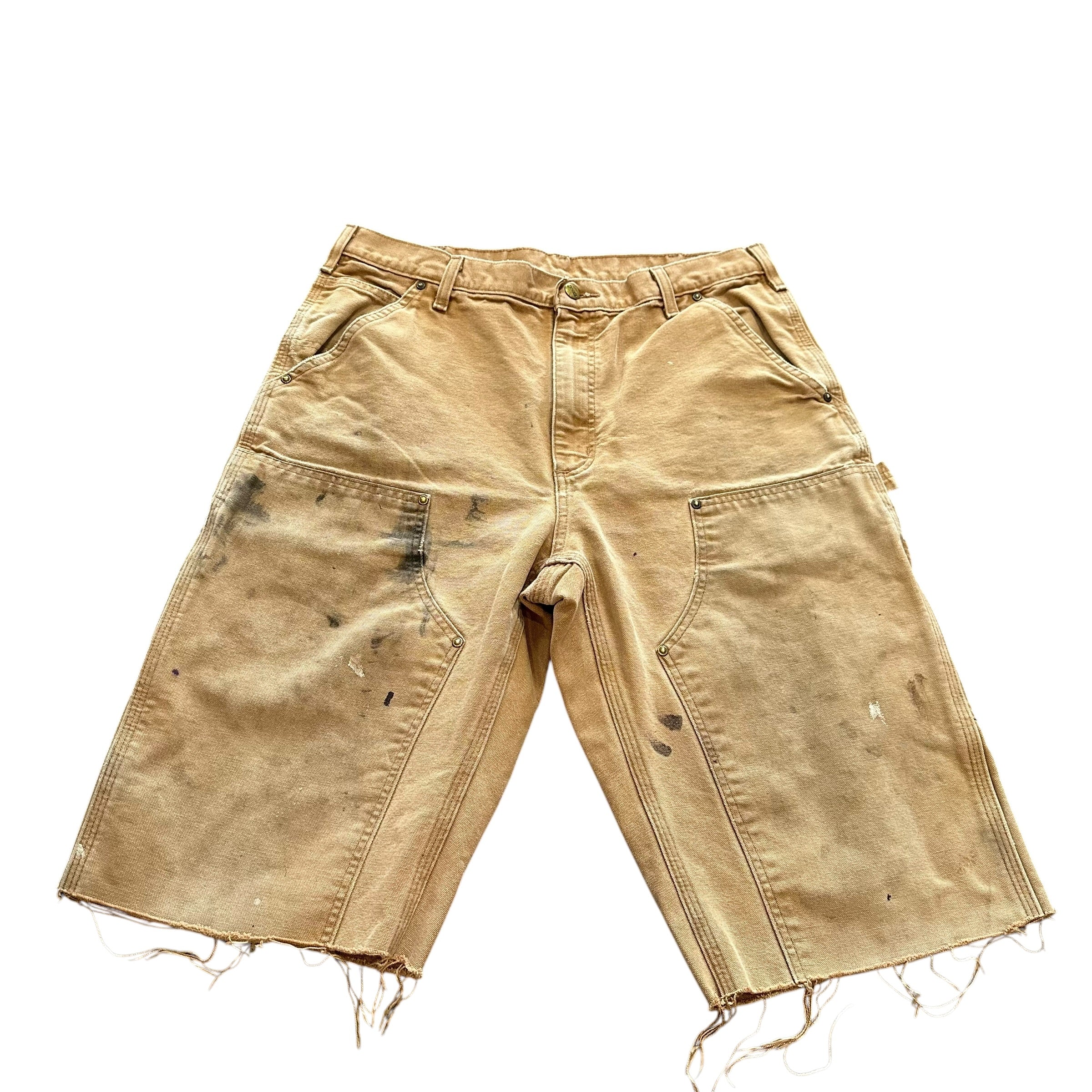 Tan Carhartt Double Knee Shorts(34)