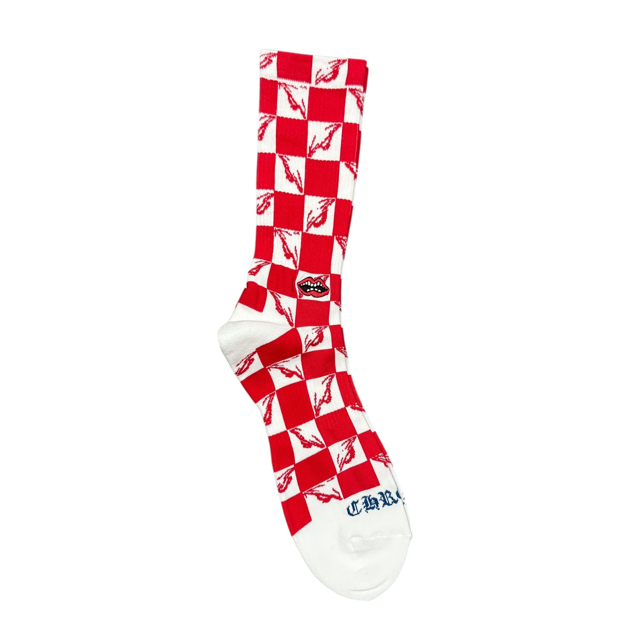 Chrome Hearts Red Checkered Socks