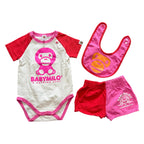 Kids Bape Baby Milo Pink/Red Set