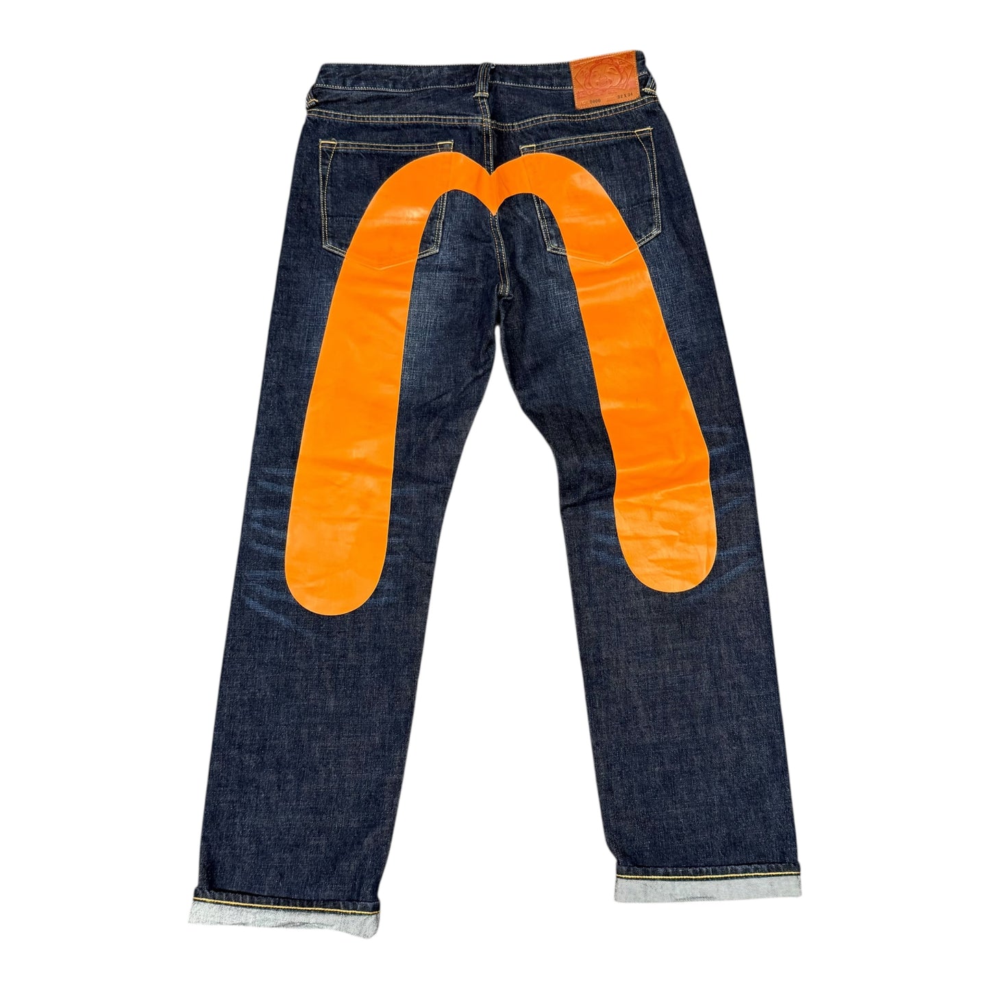 Evisu Orange Denim Pants