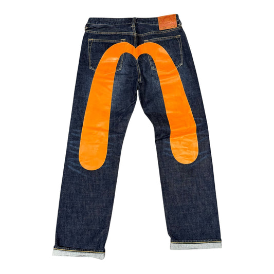 Evisu Orange Denim Pants