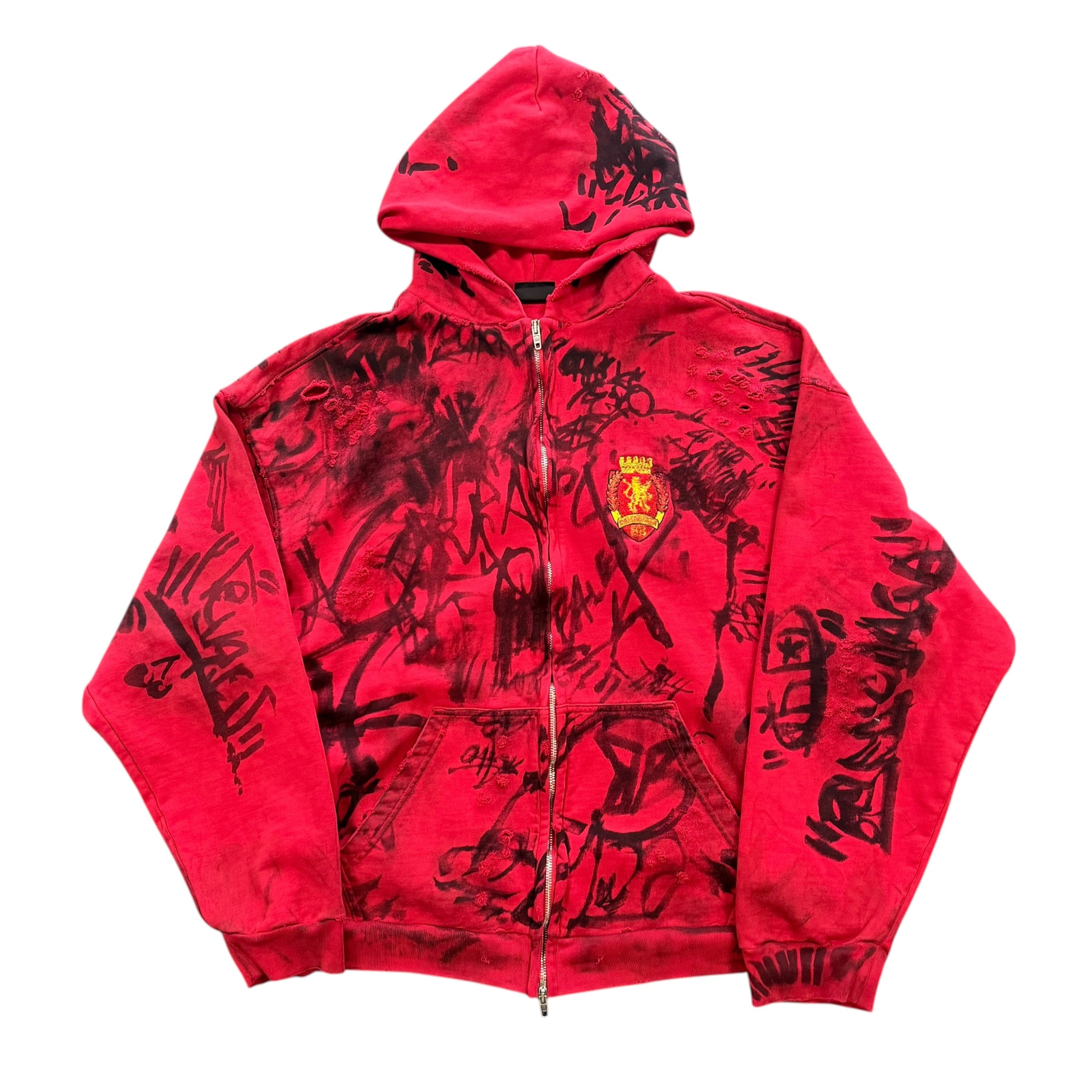 Balenciaga Red Skater Graffiti Jacket