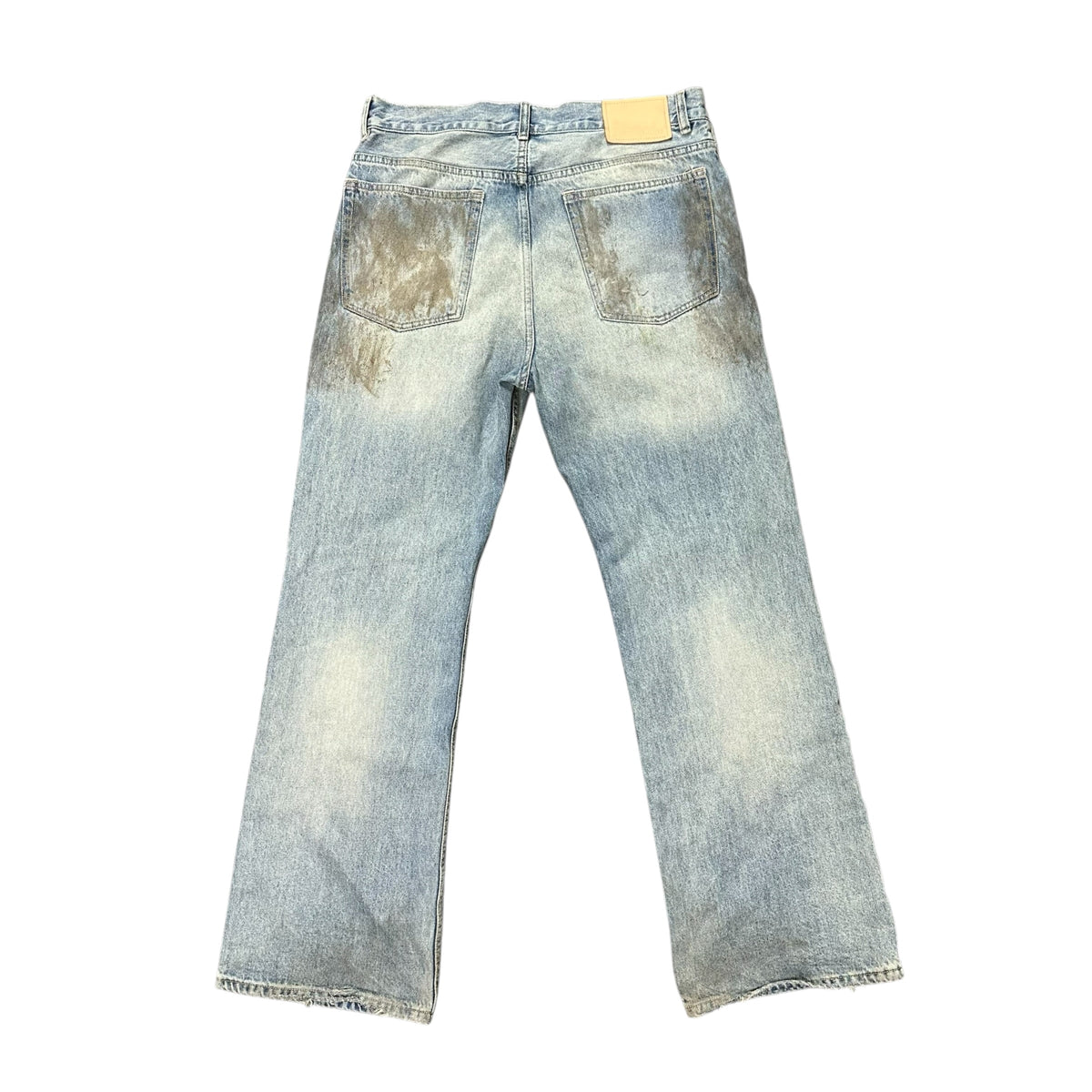 Acne Studios Penicillin Distressed Loose Fit Wide Leg Jeans