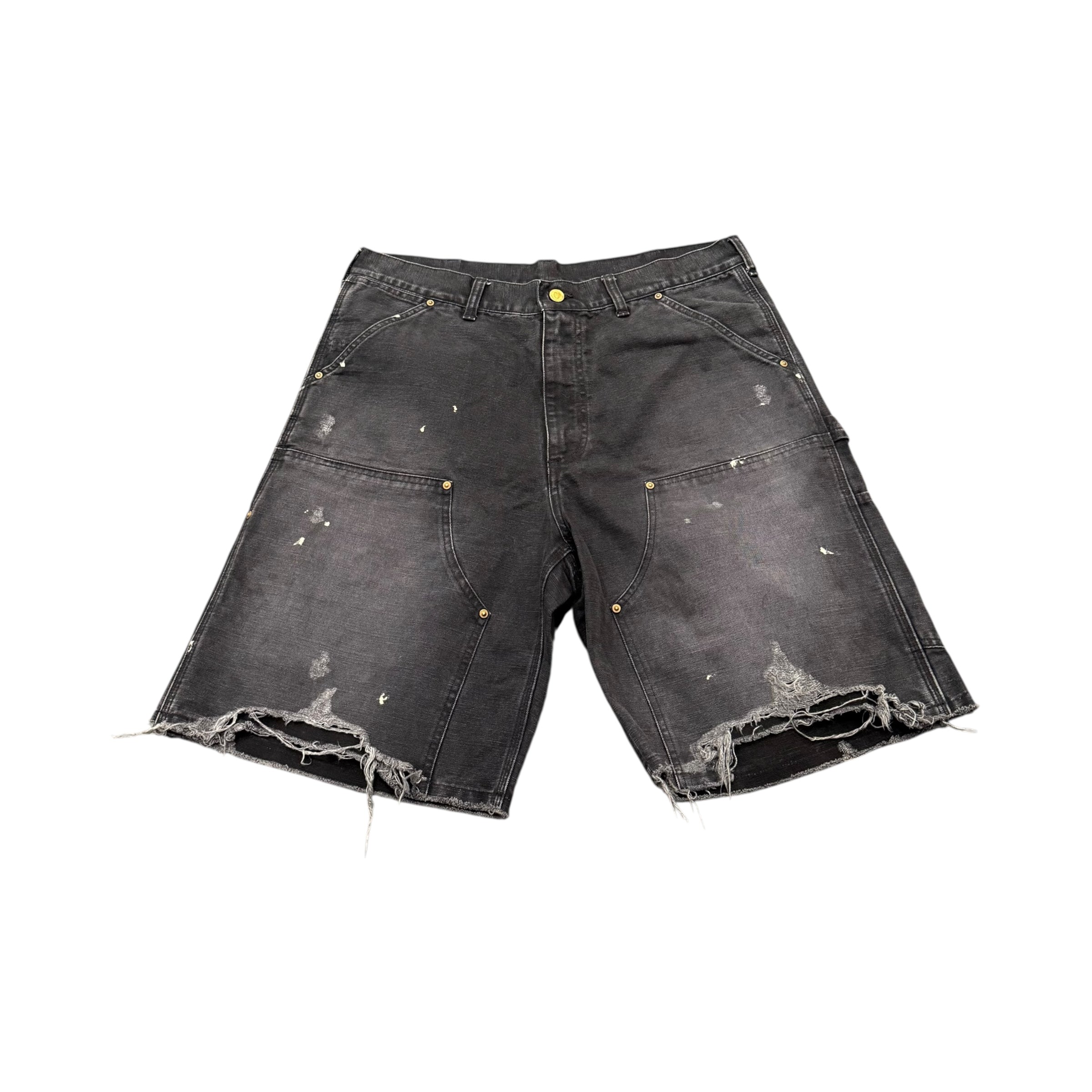 Saint Michael Black Double Knee Shorts