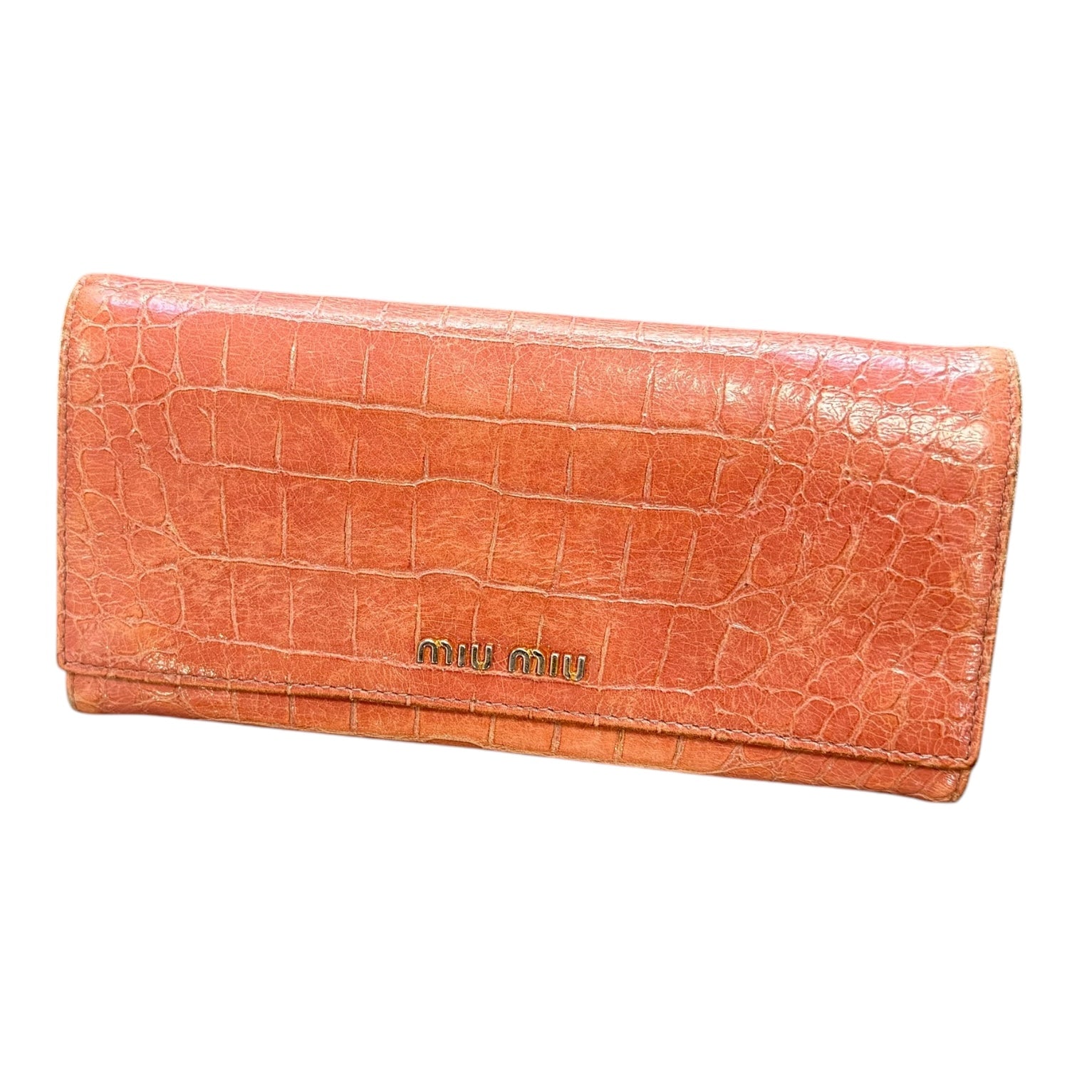 Miu Miu Alligator Pink Wallet