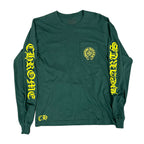Green Chrome Hearts Scroll L/S Tee