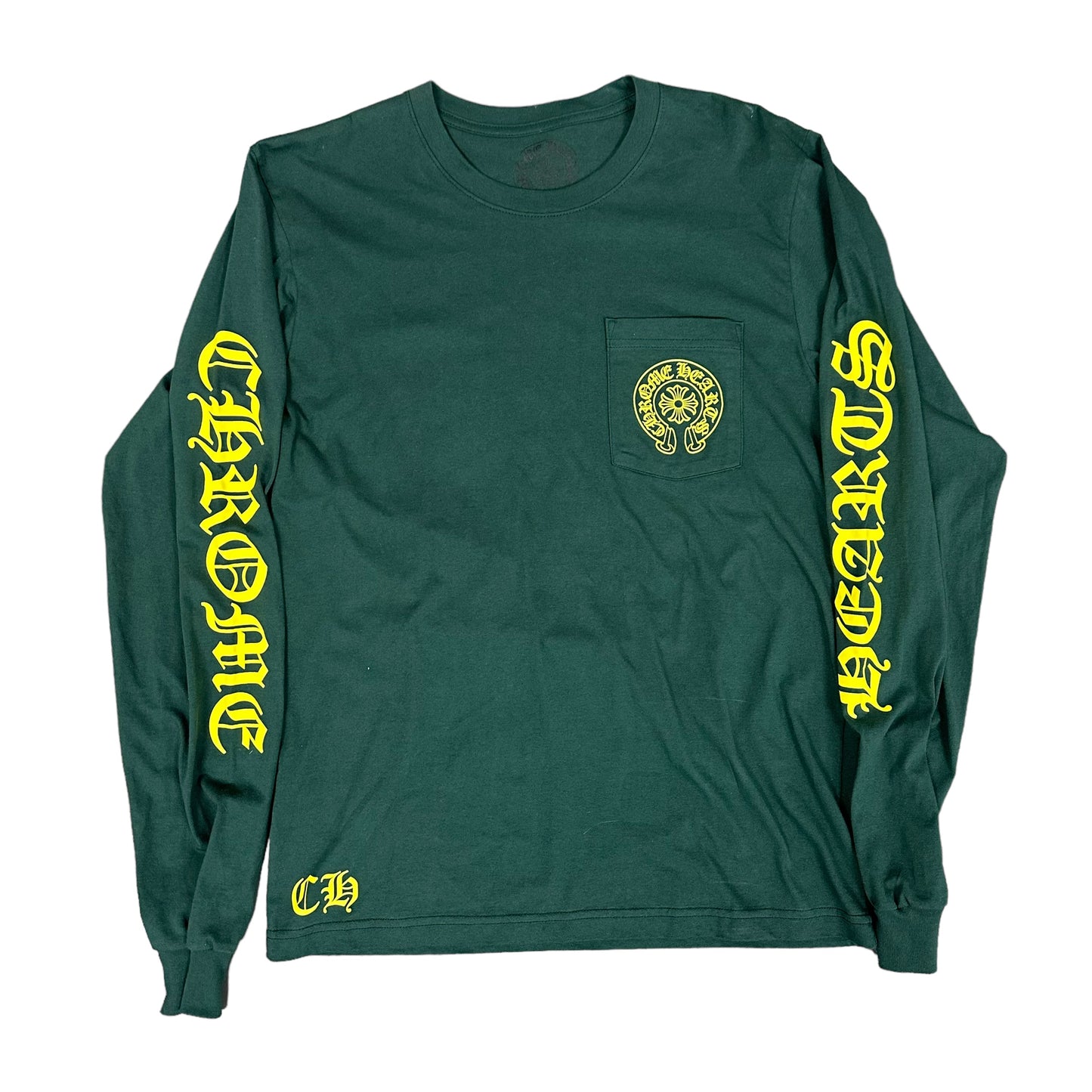 Green Chrome Hearts Scroll L/S Tee