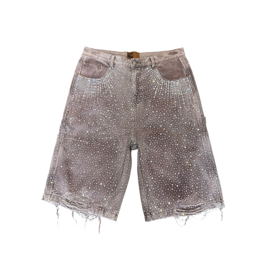 Birth Of Royal Child Brown Rhinestone Shorts
