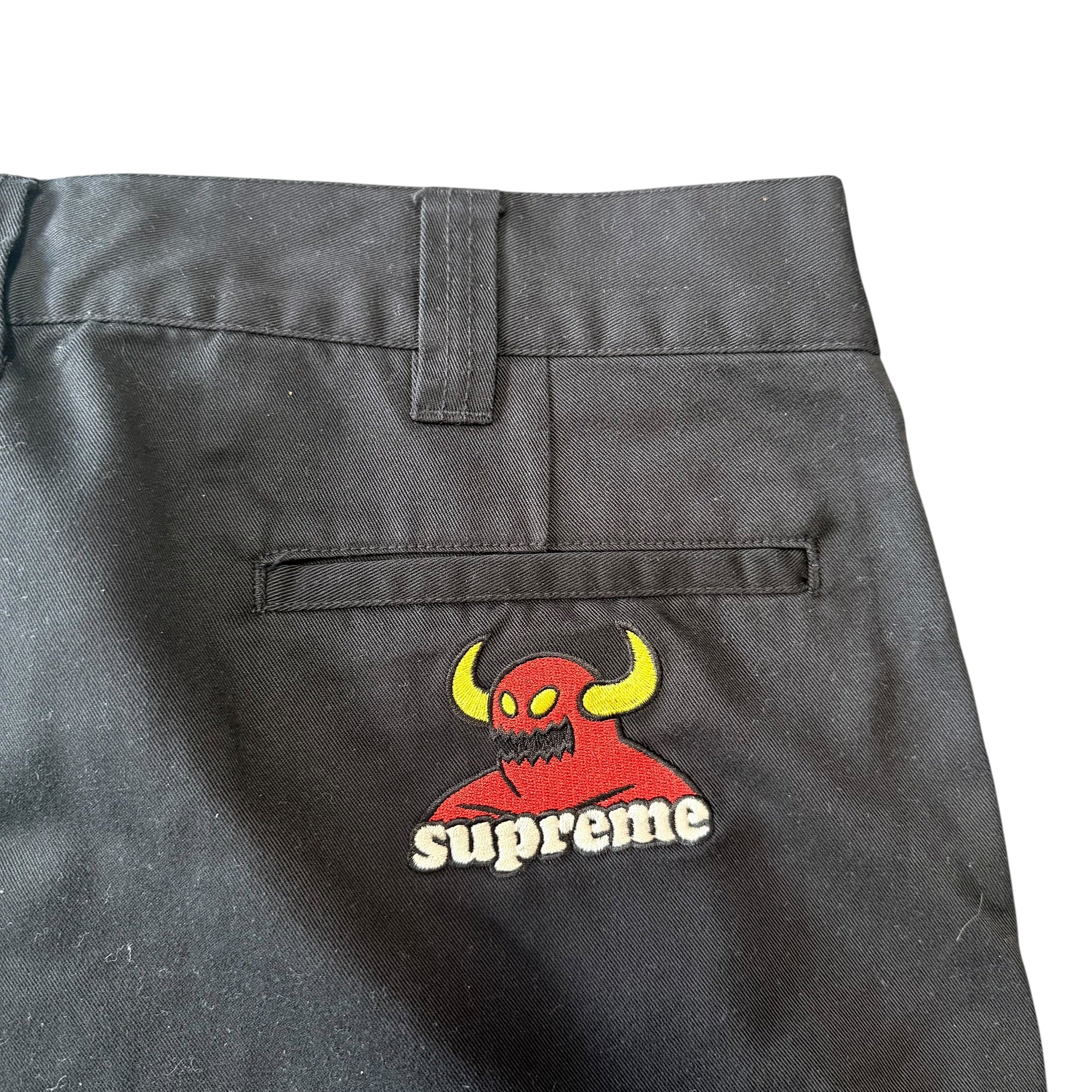 Supreme x Toy Machine Black Work Pants