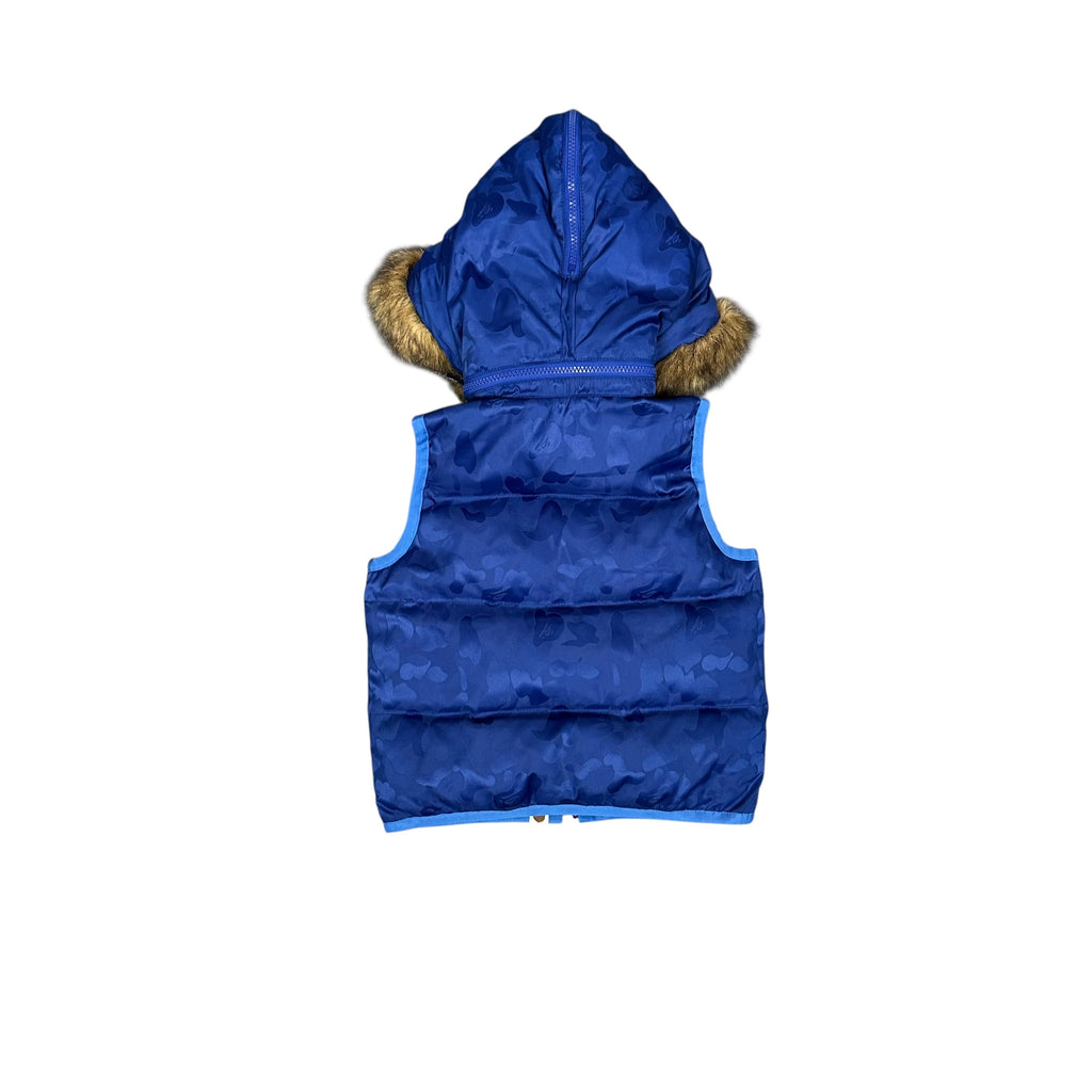 BAPE Kids Blue Camo Hooded Vest