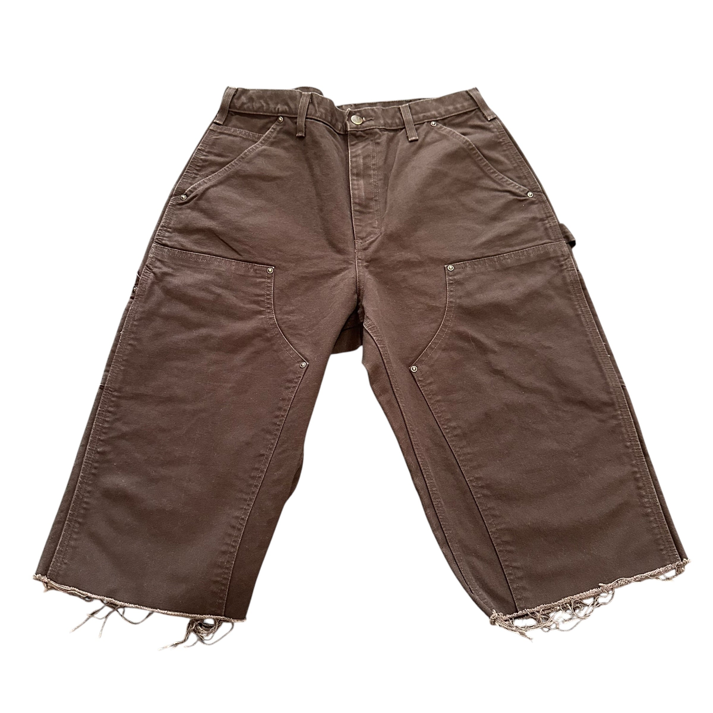 Brown Carhartt Double Knee Shorts(32)