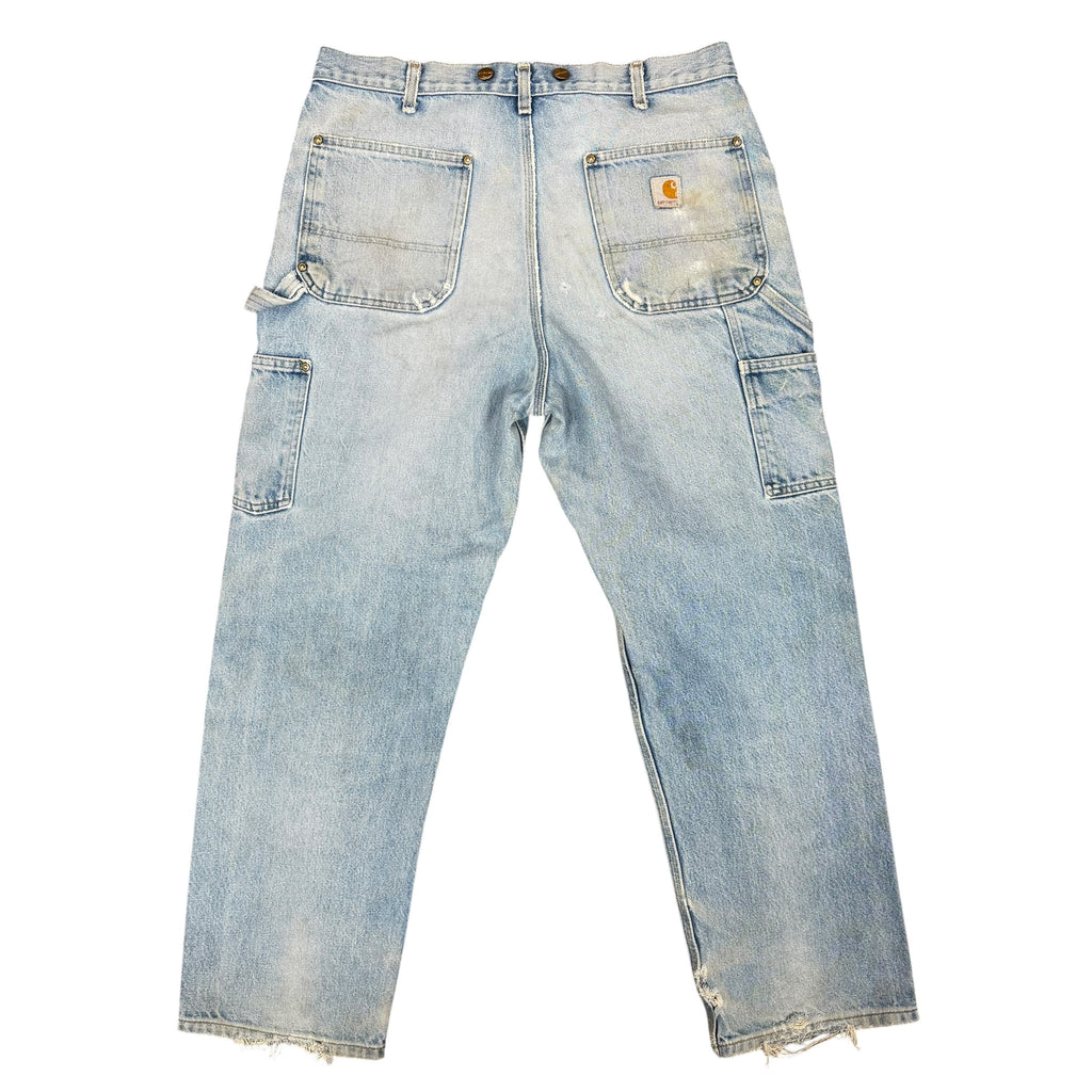 Vintage Carhartt Blue Distressed Double Knee(36)
