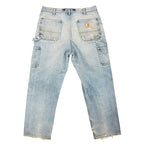 Vintage Carhartt Blue Distressed Double Knee(36)