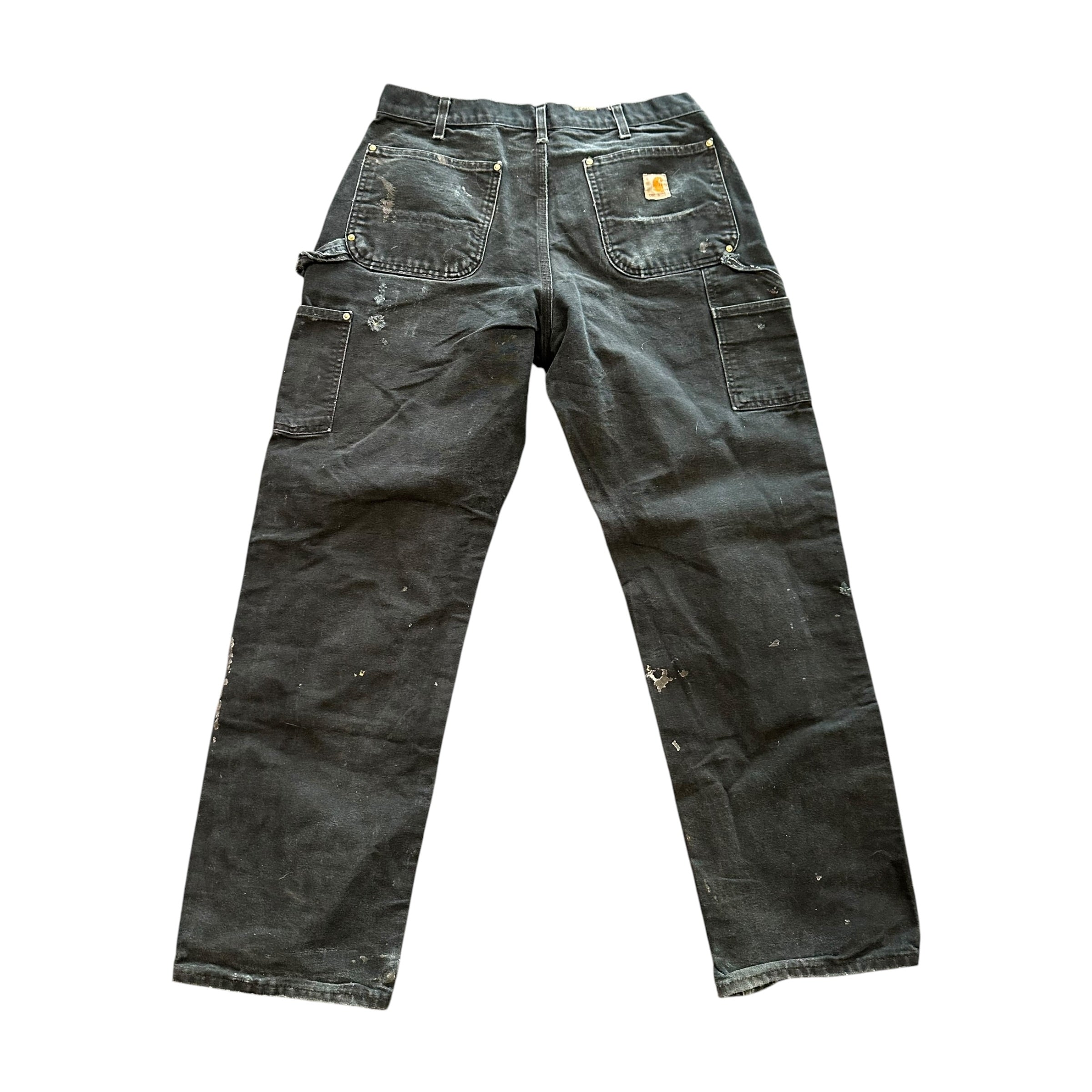 Carhartt Stained Black Double Knee (30x32)