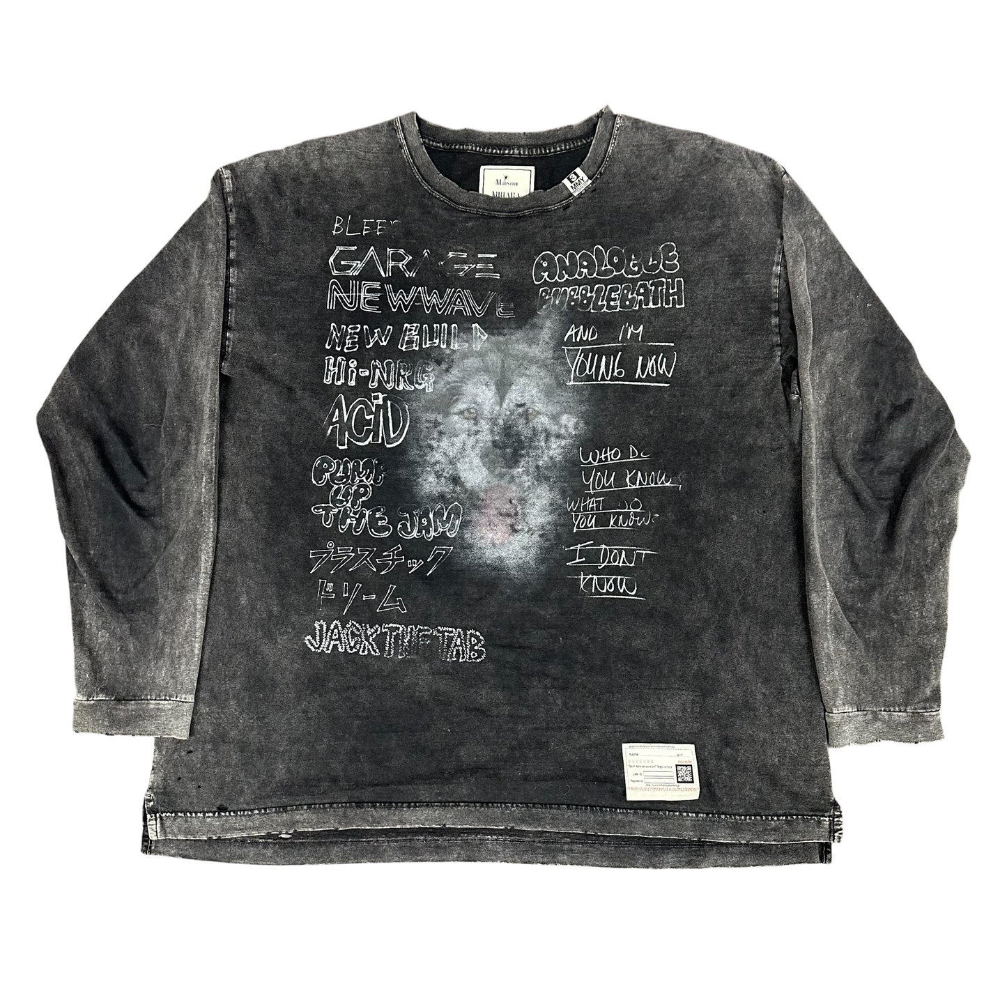 Maison MIHARA YASUHIRO Grey Distressed L/S Tee