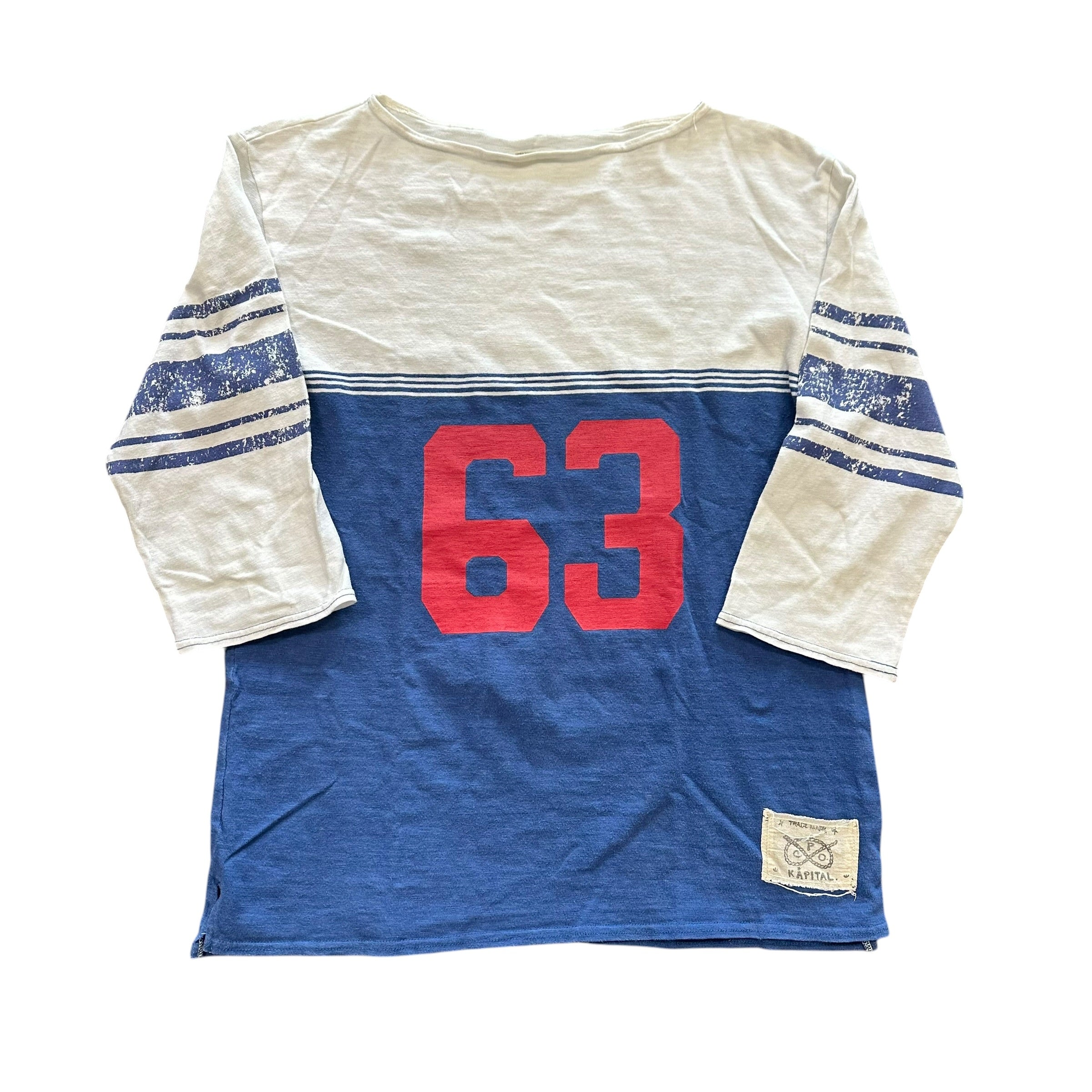 Kapital White/Blue/Red “63” Football Tee