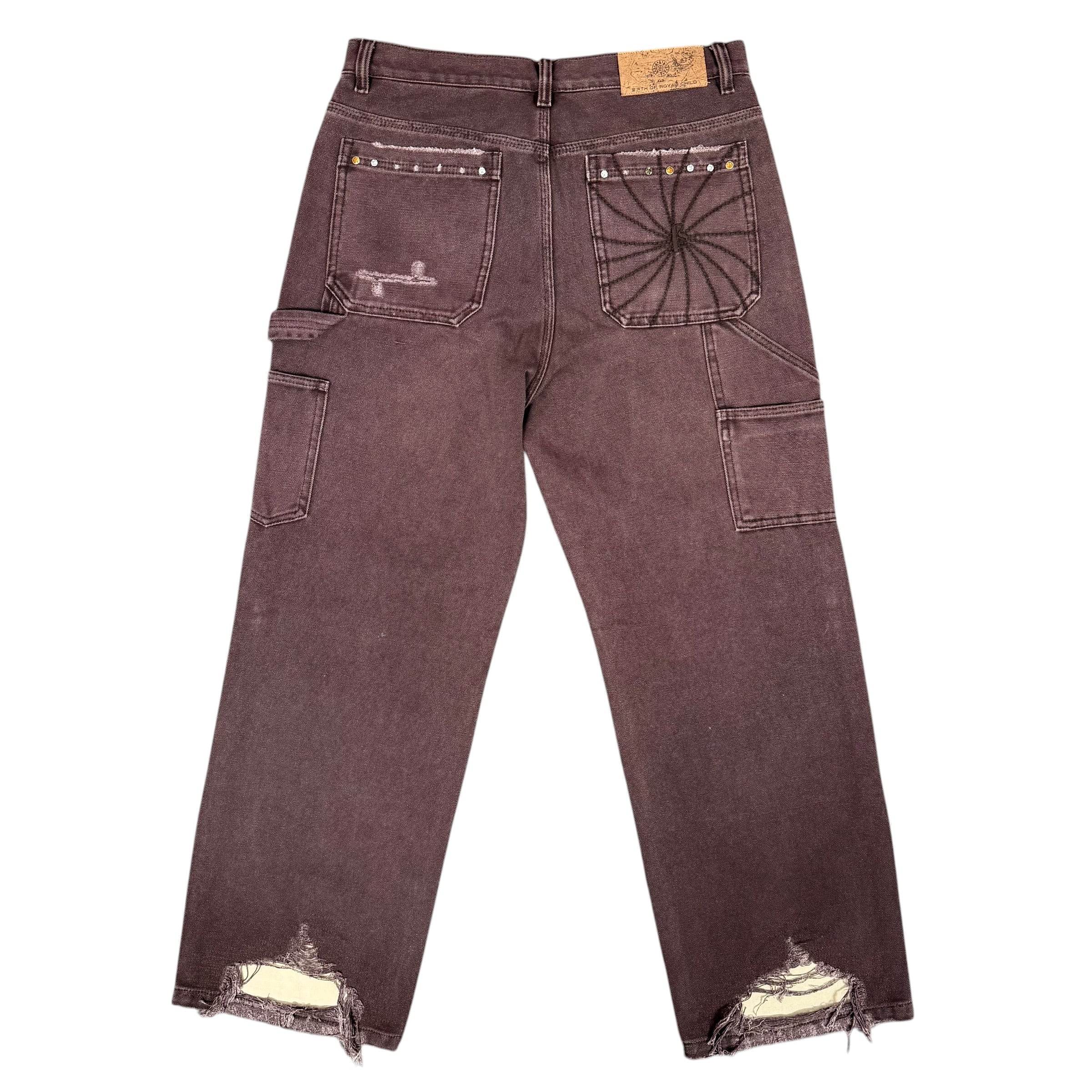 Birth of Royal Child Burgundy Carpenter Pants