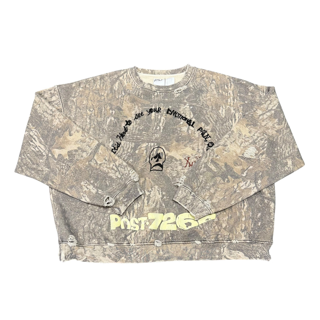 Paly Emotional Pain Camo Crewneck
