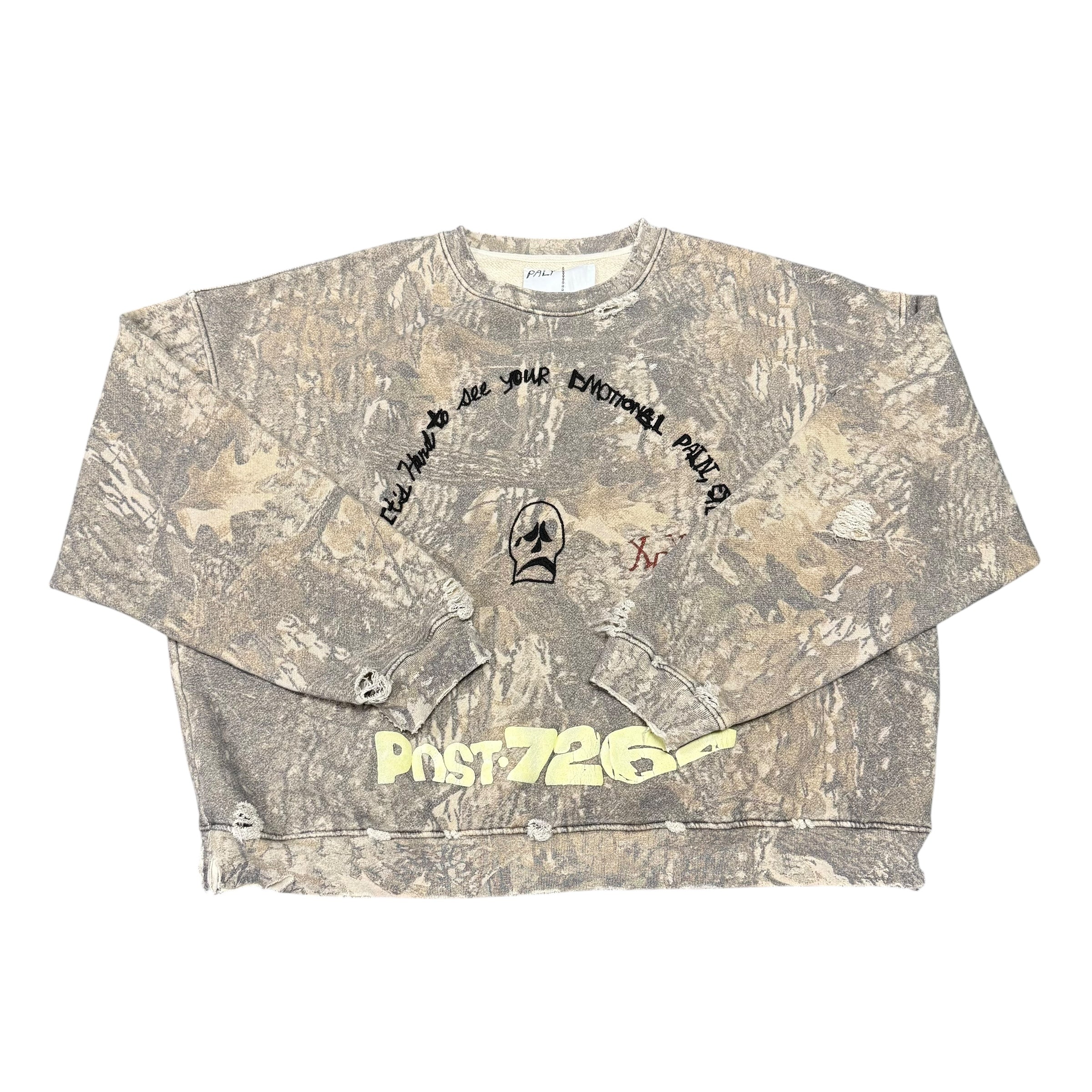 Paly Emotional Pain Camo Crewneck