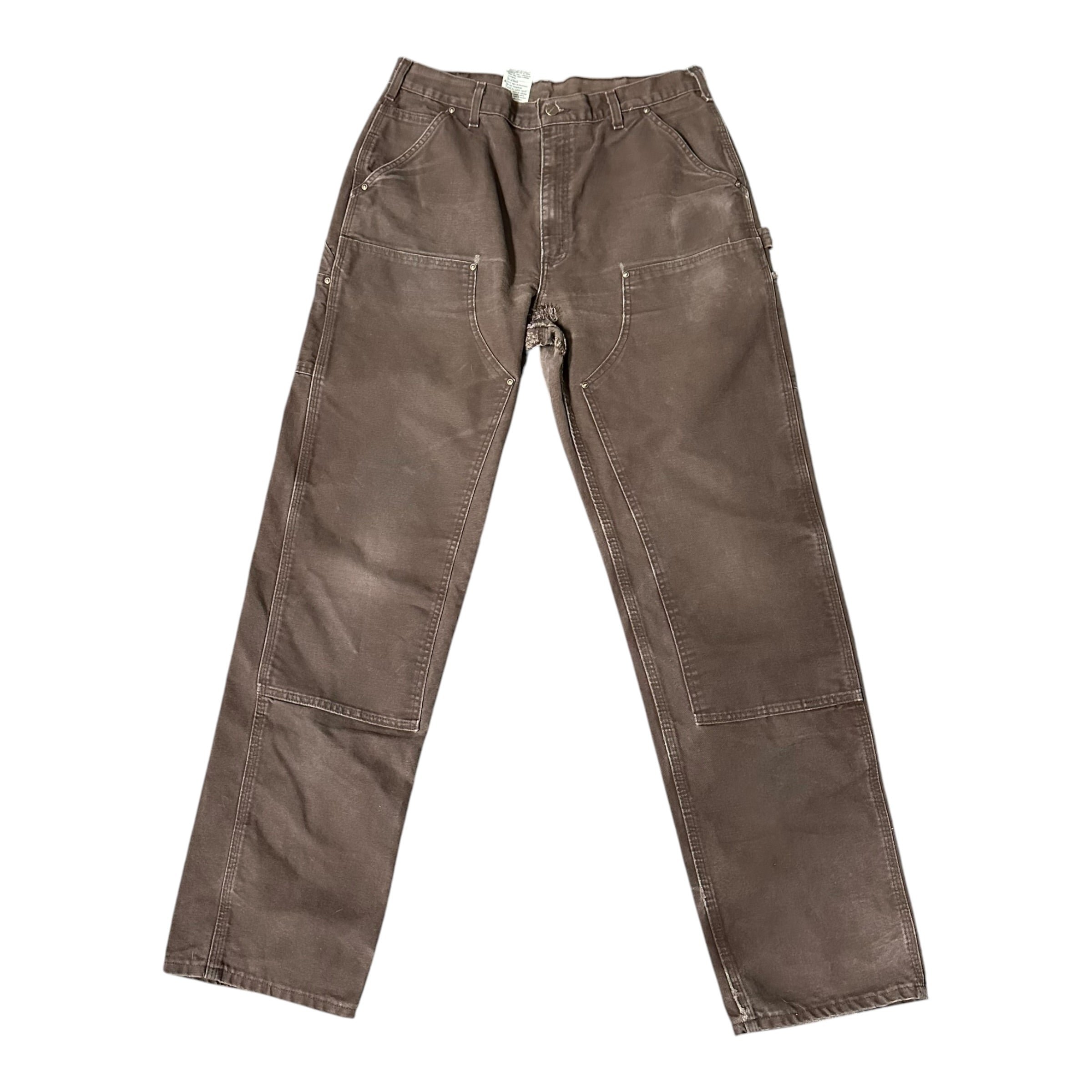 Vintage Carhartt Brown Distressed Double Knee(36x36)