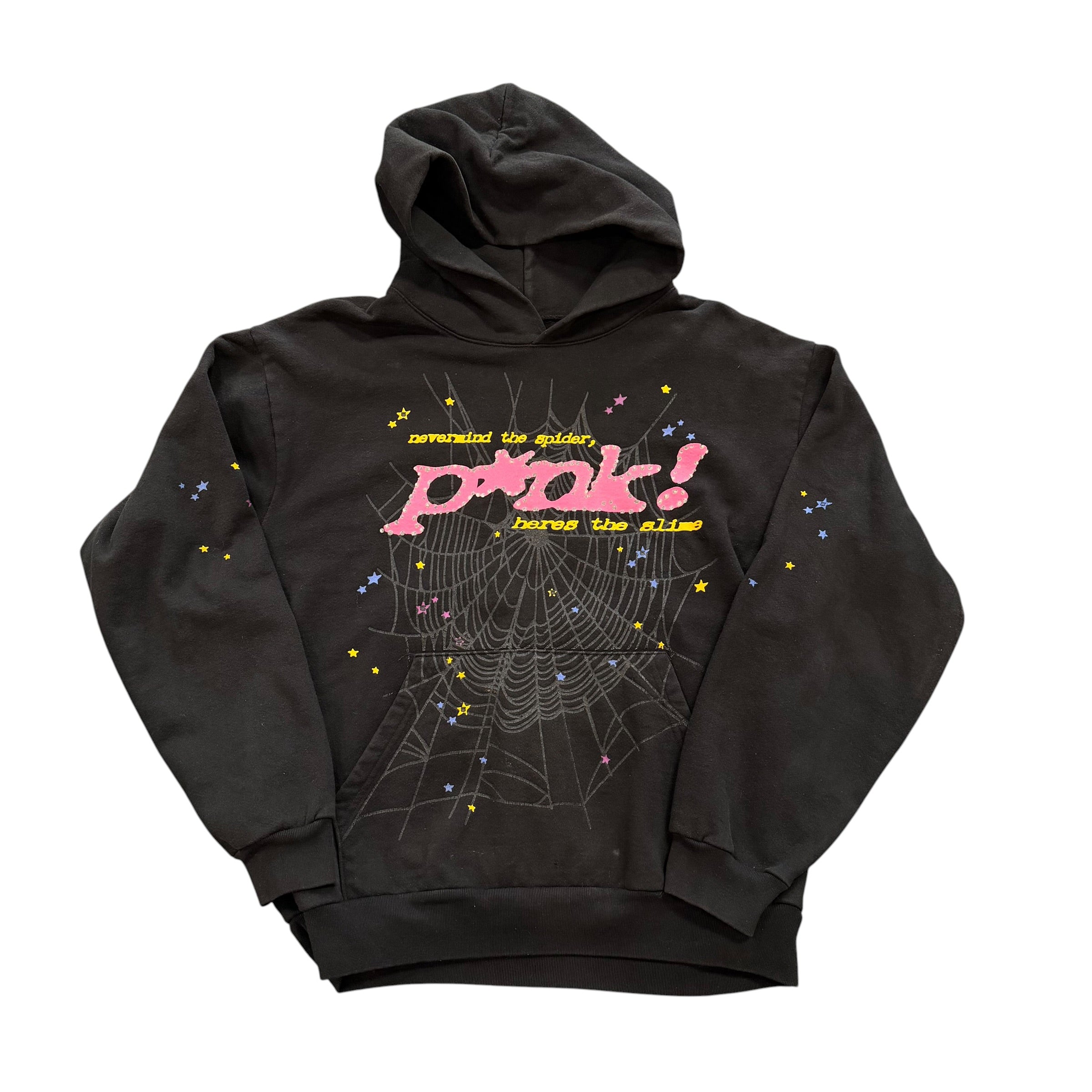 Sp5der Hoodie Black/Pink