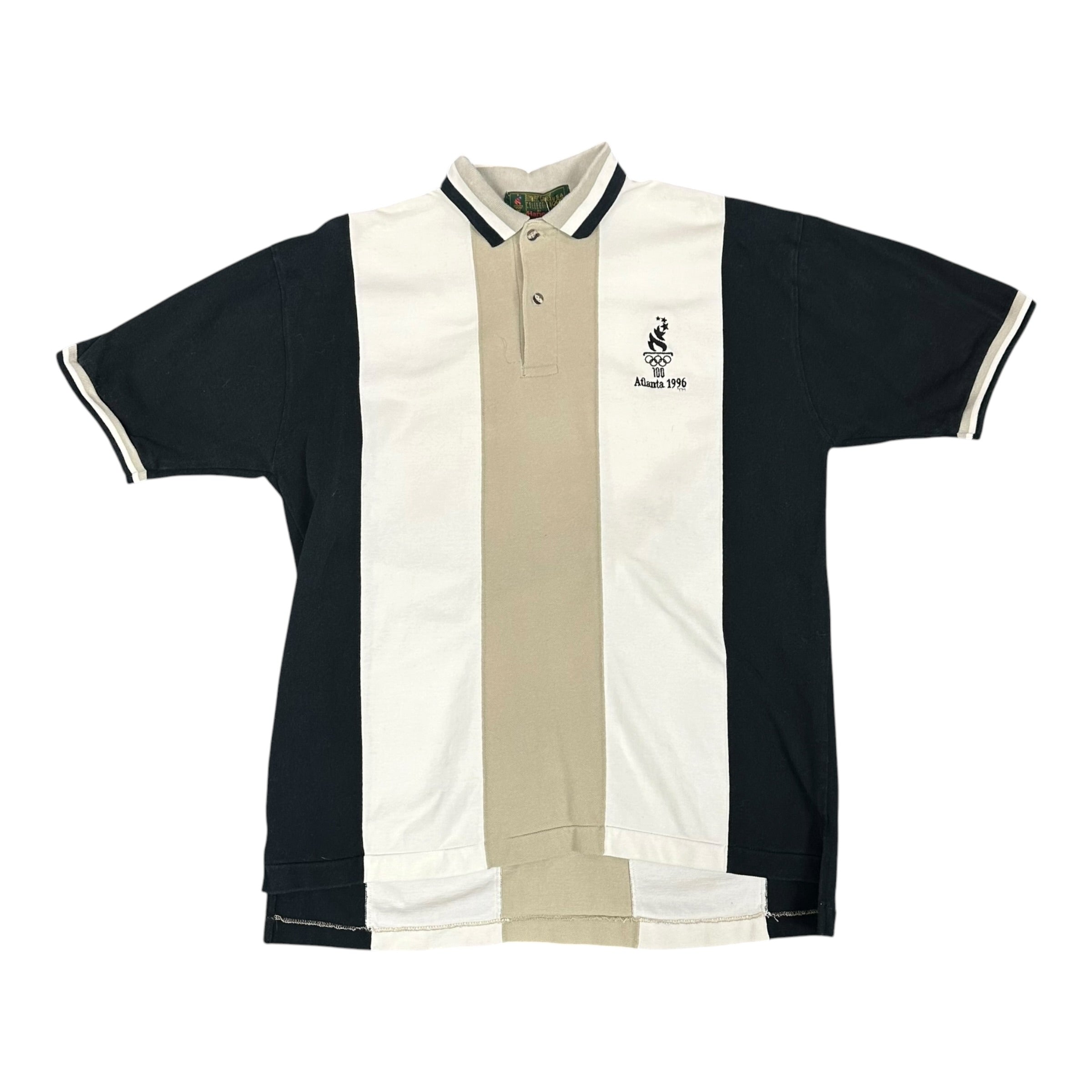 ‘96 Atlanta Olympics Stripe Polo “Black/White”