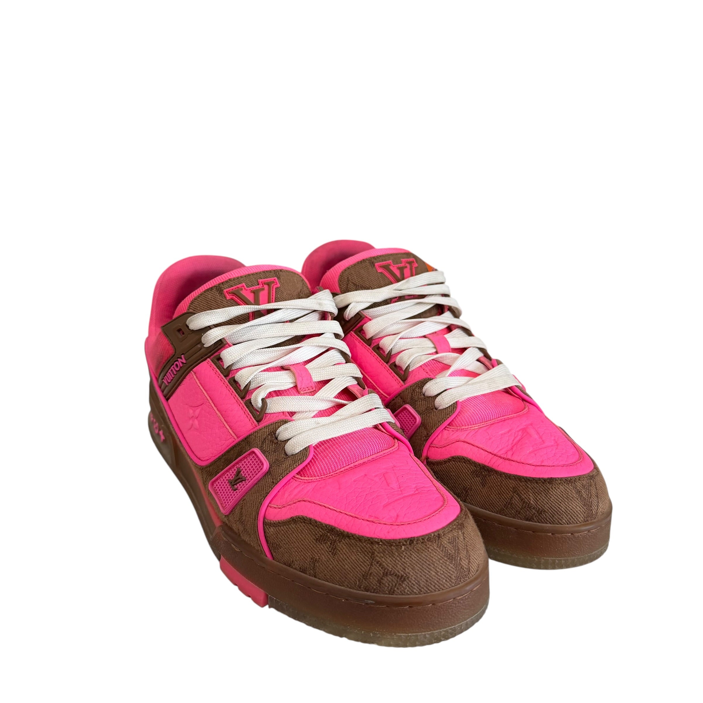 Louis Vuitton Pink/Brown Trainers (No Box)