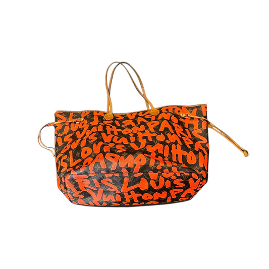 Louis Vuitton Monogram Graffiti Neverfull Orange GM Tote Bag