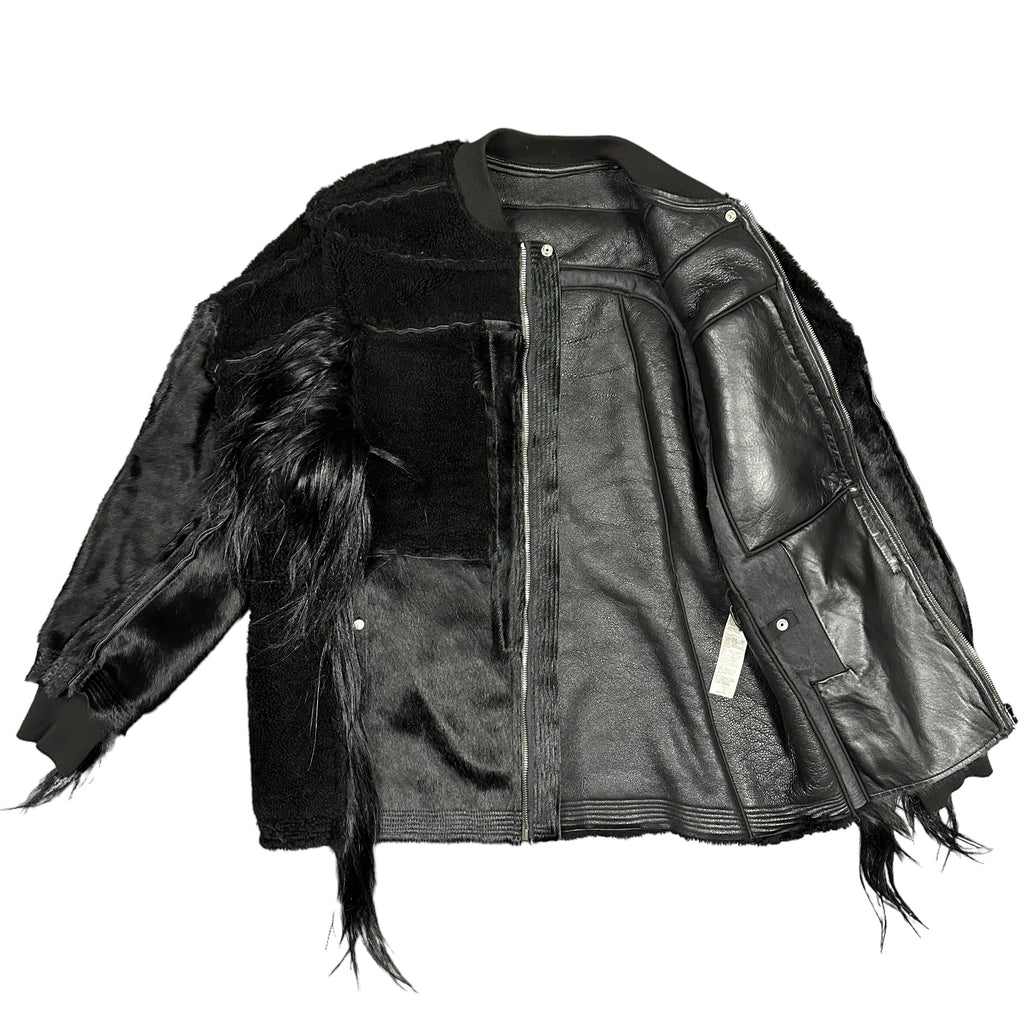 Rick Owens College Shearling Bomber Jacket